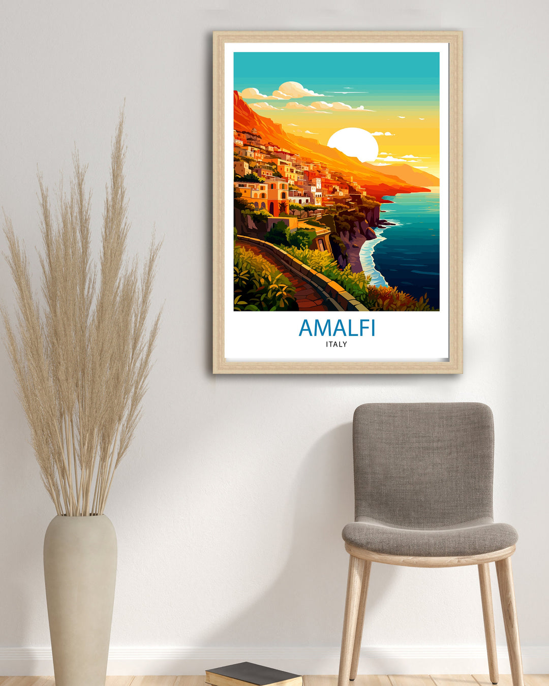 Amalfi Italy Travel Poster Amalfi