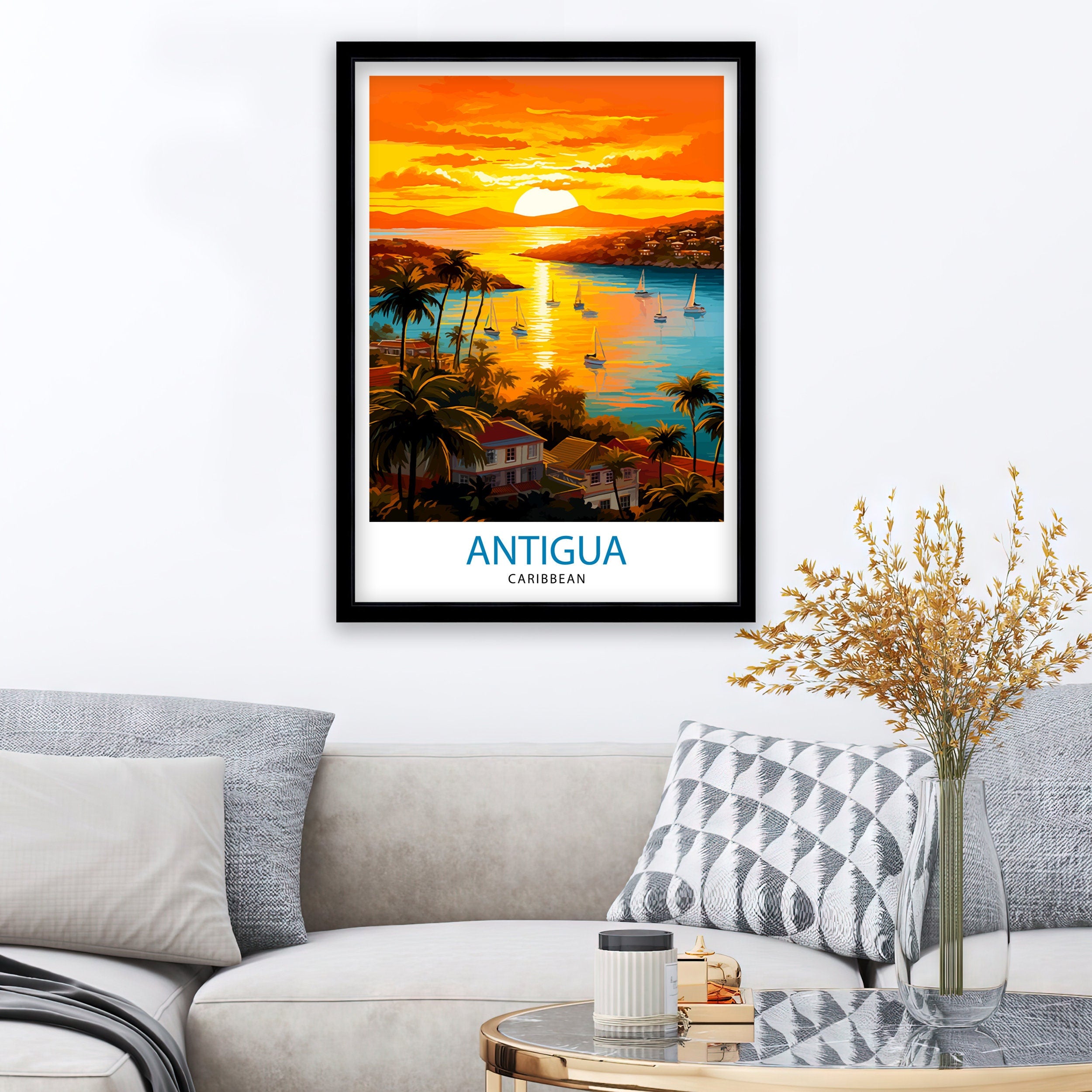 Antigua Travel Print | Antigua Poster | Antigua | Travel Print | Antigua Art | Travel Poster | Antigua Wall Art | Antigua And Barbuda