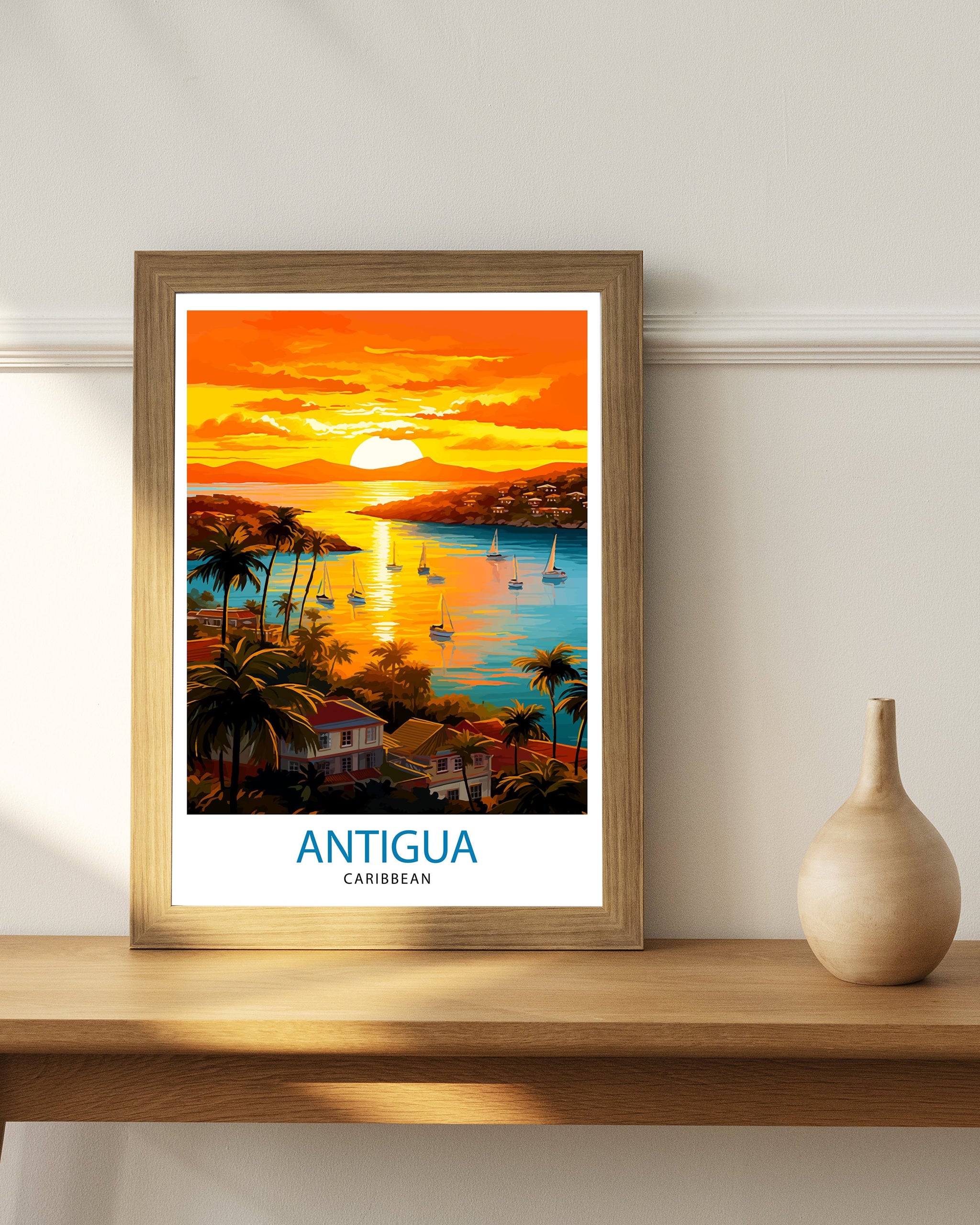 Antigua Travel Print | Antigua Poster | Antigua | Travel Print | Antigua Art | Travel Poster | Antigua Wall Art | Antigua And Barbuda