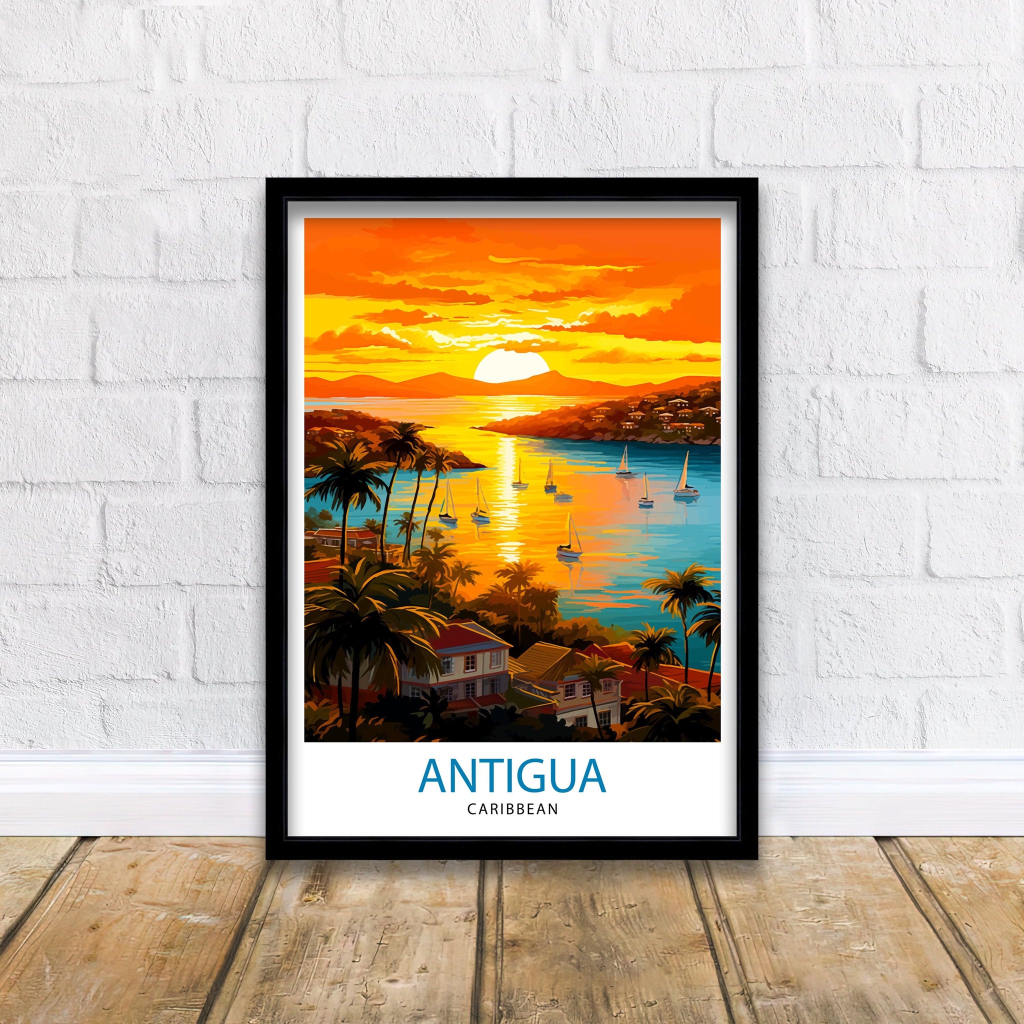Antigua Travel Print | Antigua Poster | Antigua | Travel Print | Antigua Art | Travel Poster | Antigua Wall Art | Antigua And Barbuda
