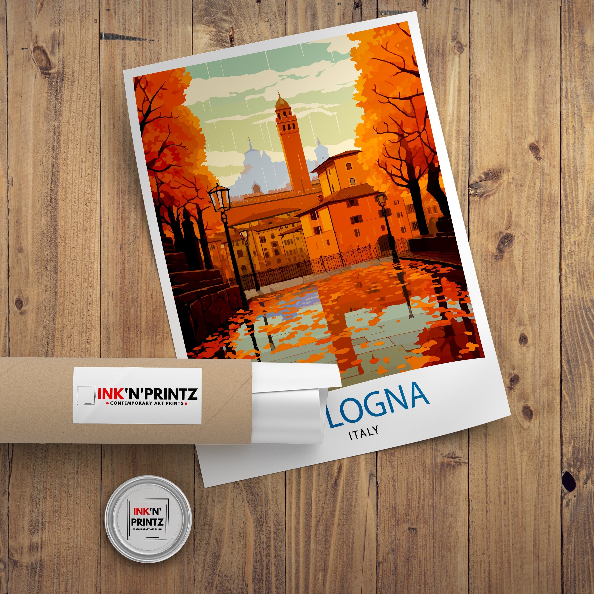 Bologna Italy Travel Print Bologna Wall Decor Bologna Home Living Decor Italy Illustration Travel Poster Gift For Bologna Italy Home Decor