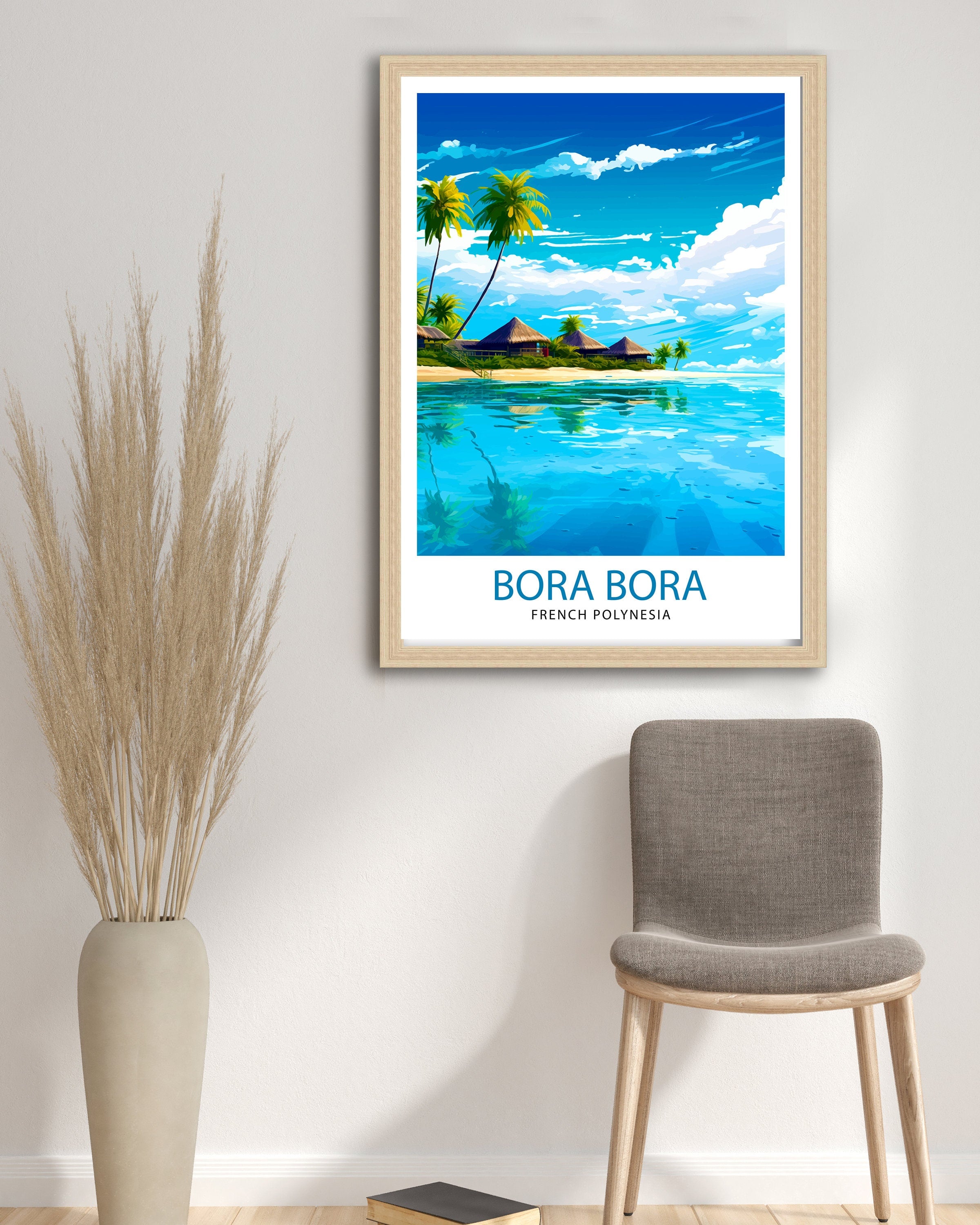 Bora Bora Travel Print | Travel Poster | French Polynesia | Bora Bora Print | Bora Bora | Bora Bora Wall Art | Travel Print | Bora Bora