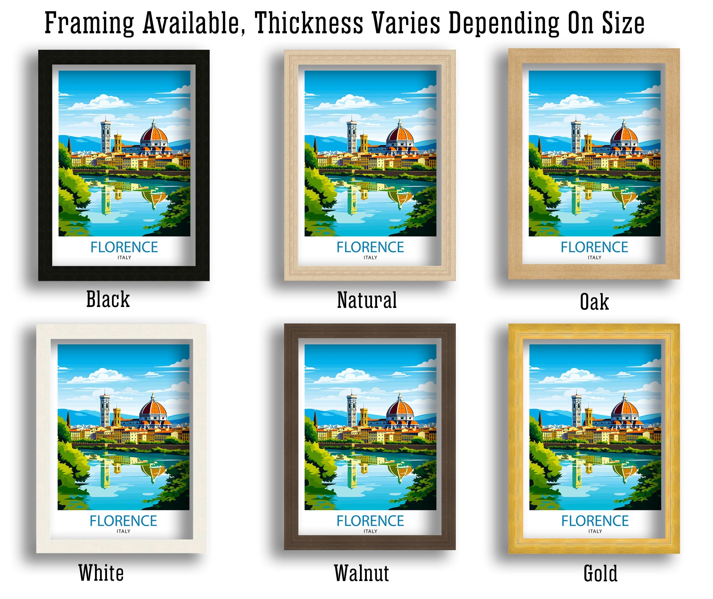 Florence Italy Travel Print Florence Wall Decor Florence Home Living Decor Florence Italy Illustration Travel Poster Gift for Florence