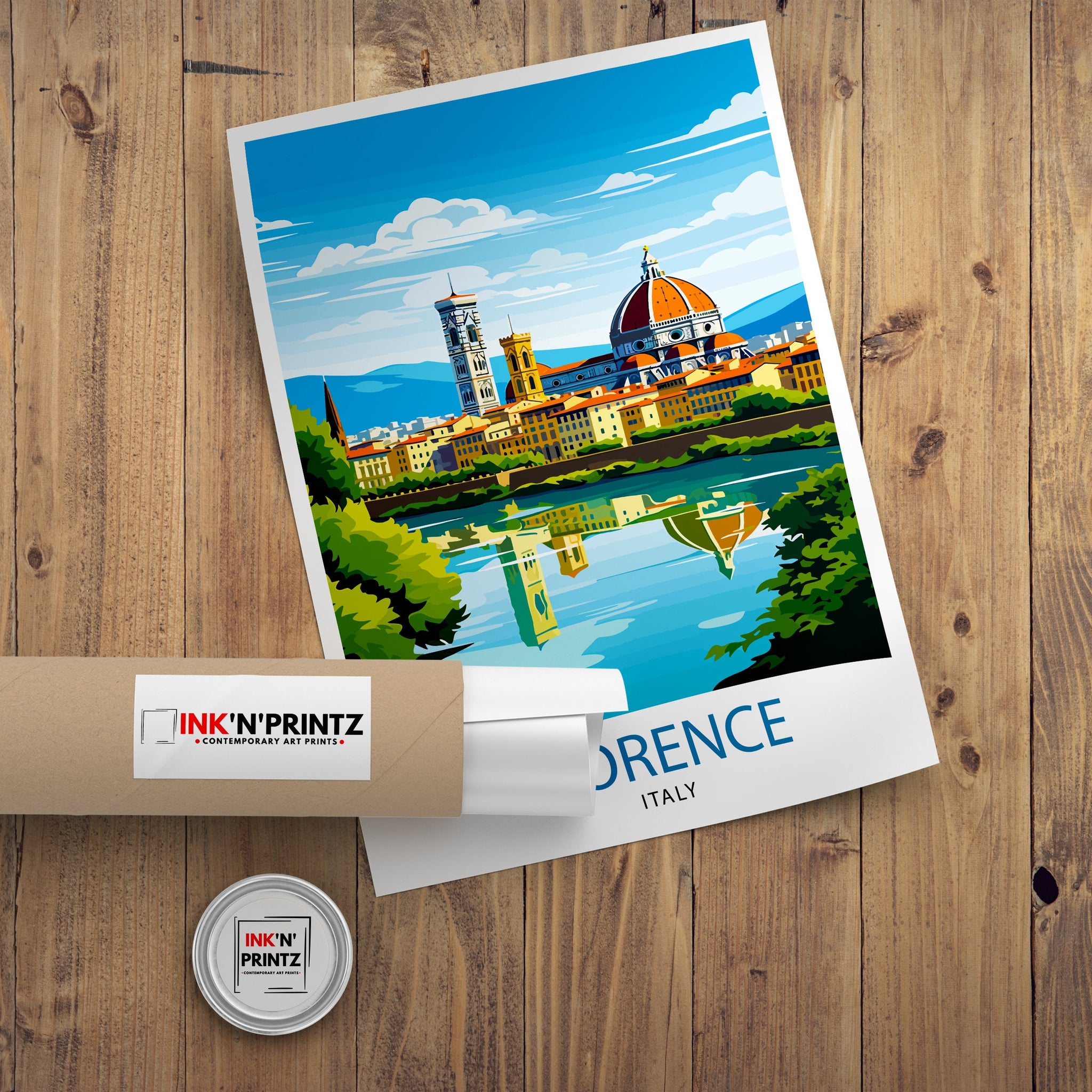 Florence Italy Travel Print Florence Wall Decor Florence Home Living Decor Florence Italy Illustration Travel Poster Gift for Florence