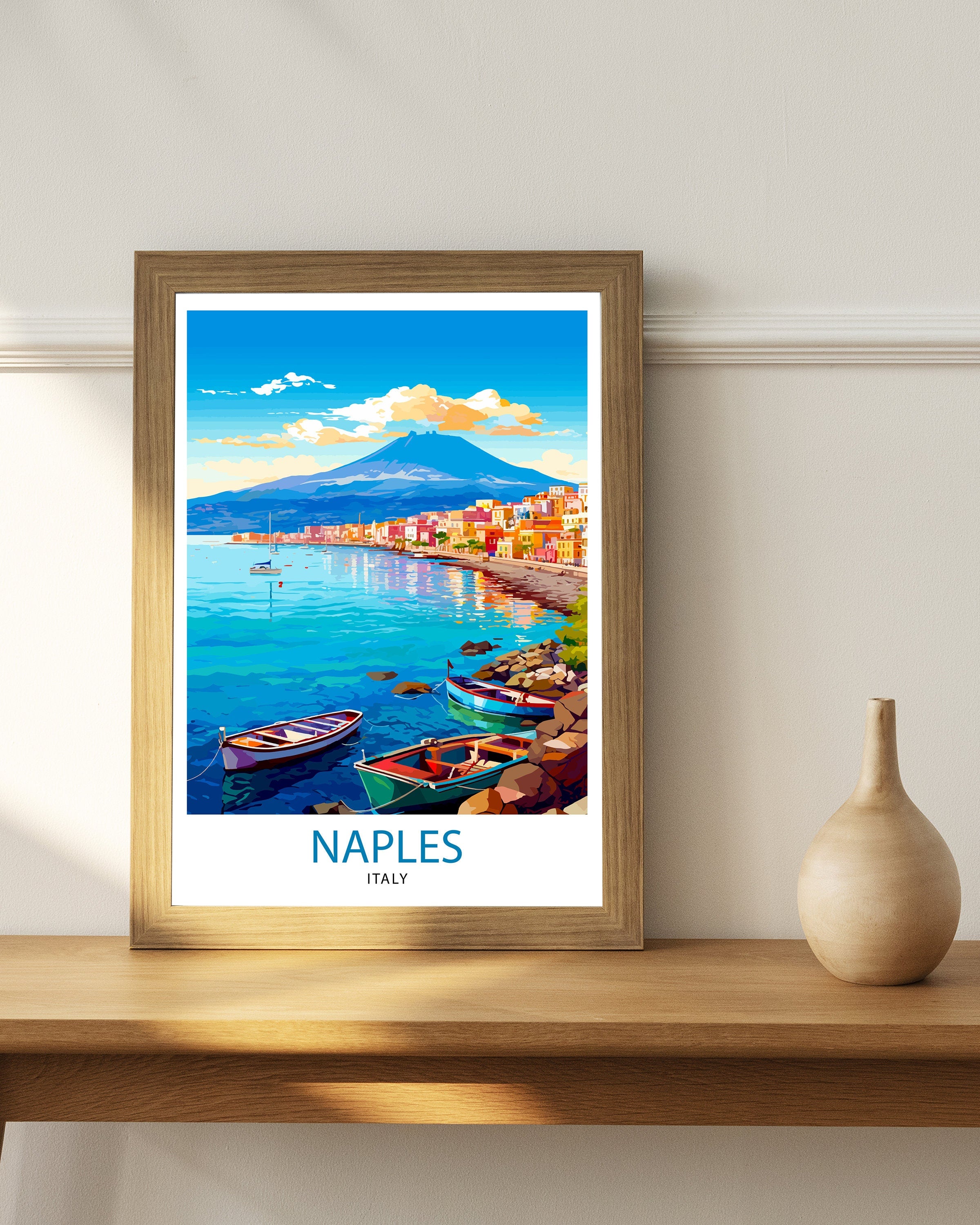 Naples Italy Print Naples Wall Decor Naples Poster Naples Art Print Naples Wall Art Gift for Naples Travel Naples Home Decor