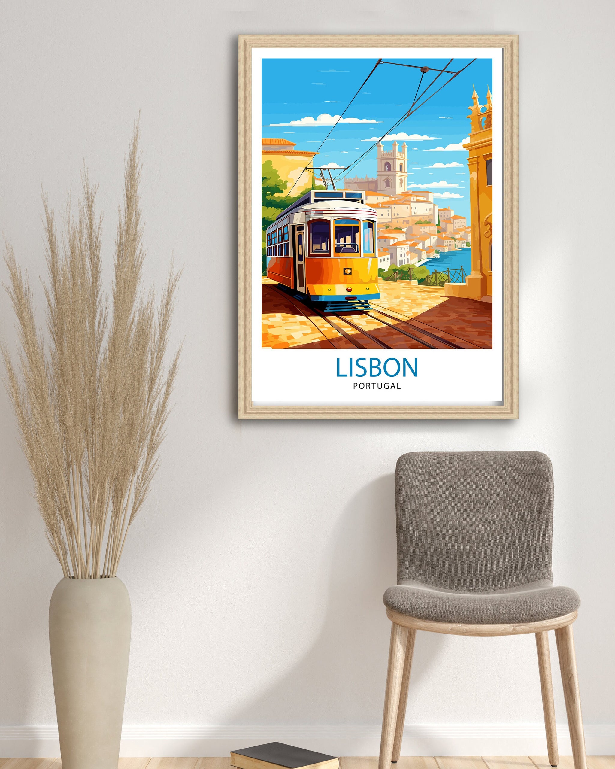 Lisbon Portugal Travel Print Lisbon Wall Decor Lisbon Poster Portugal Travel Prints Lisbon Art Print Lisbon Illustration Lisbon Wall Art
