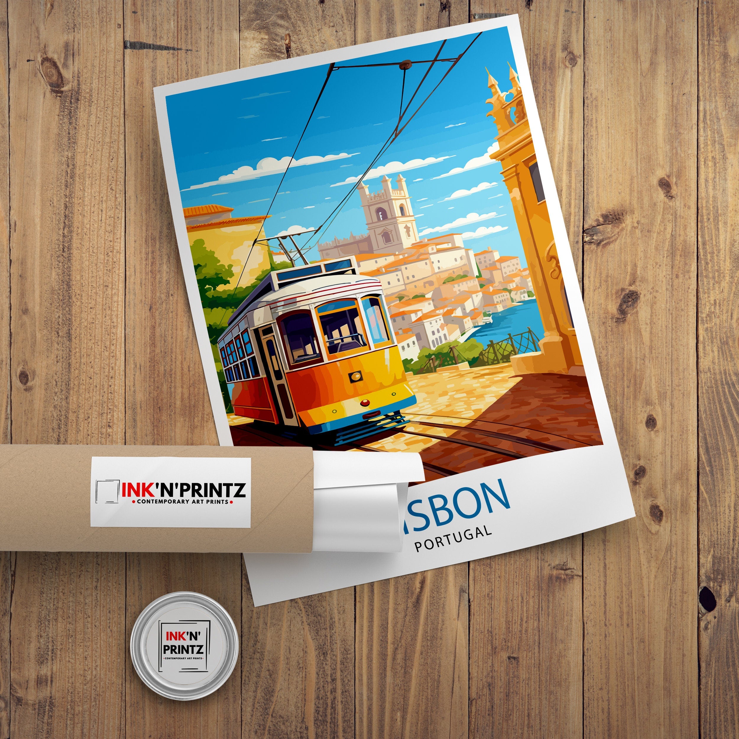Lisbon Portugal Travel Print Lisbon Wall Decor Lisbon Poster Portugal Travel Prints Lisbon Art Print Lisbon Illustration Lisbon Wall Art