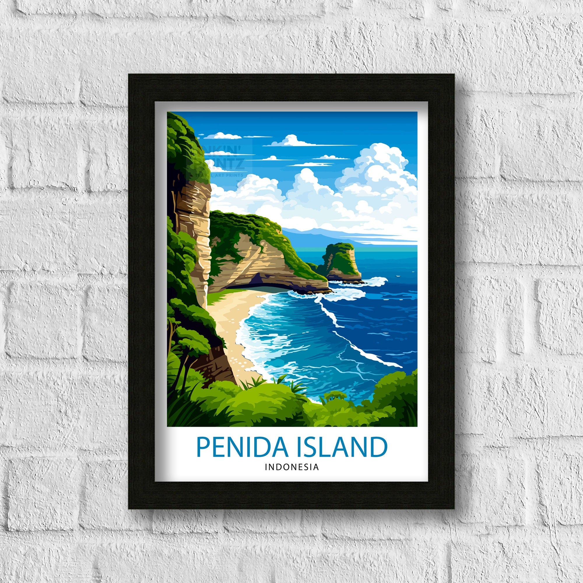 Penida Island Print Penida Wall Decor Penida Poster Penida Art Print Penida Wall Art Gift for Penida Travel Penida Home Decor