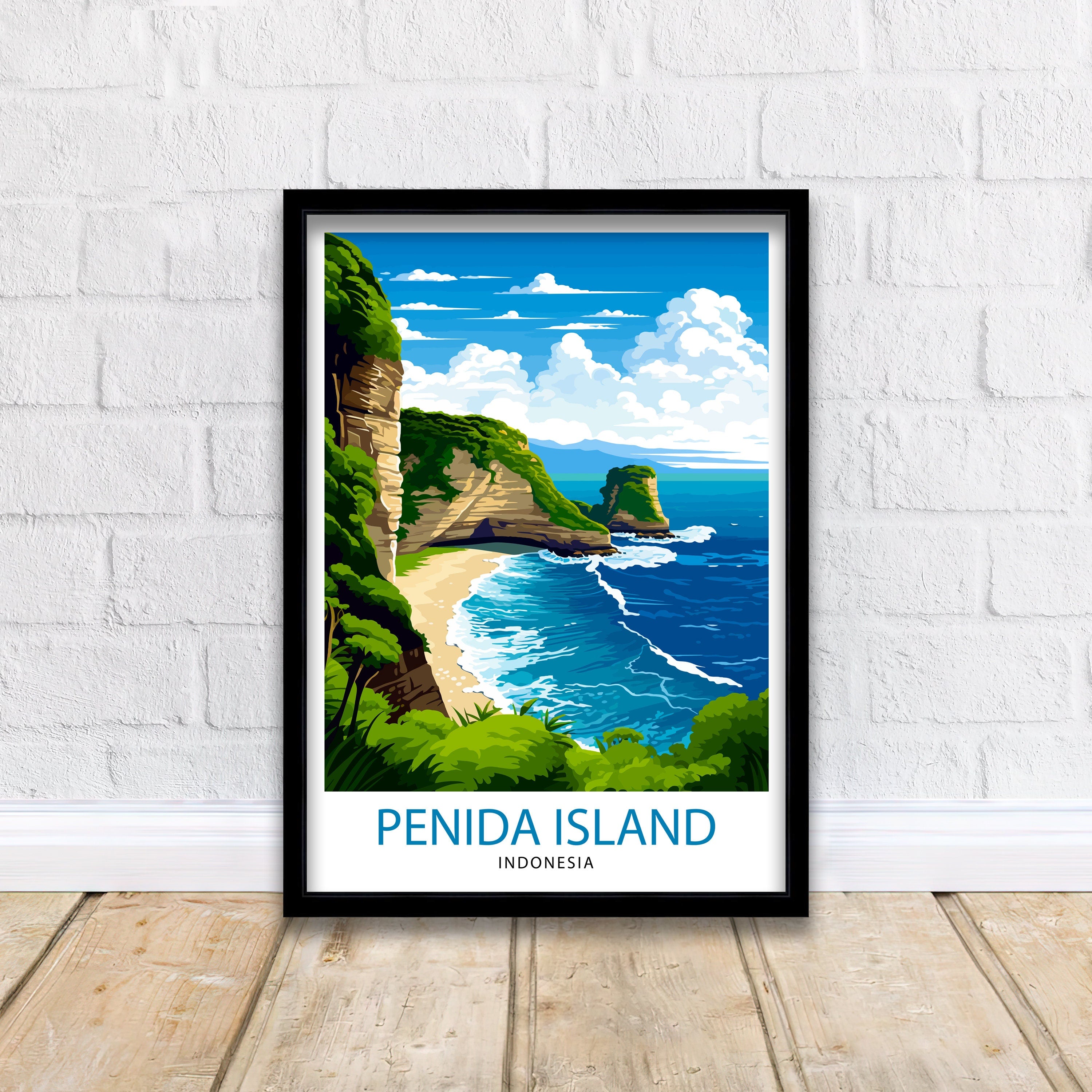 Penida Island Print Penida Wall Decor Penida Poster Penida Art Print Penida Wall Art Gift for Penida Travel Penida Home Decor