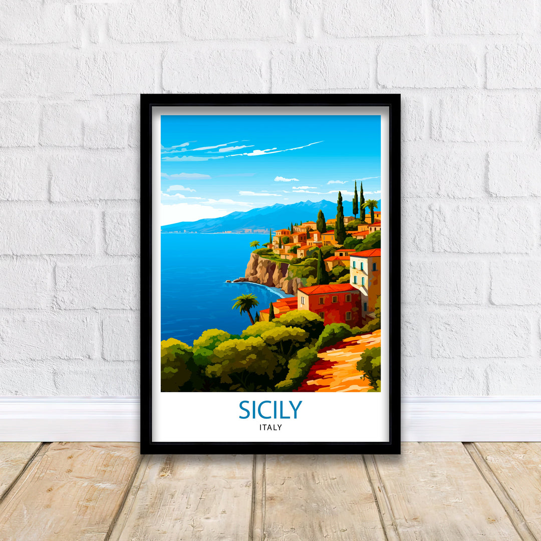 Sicily Travel Poster Sicily