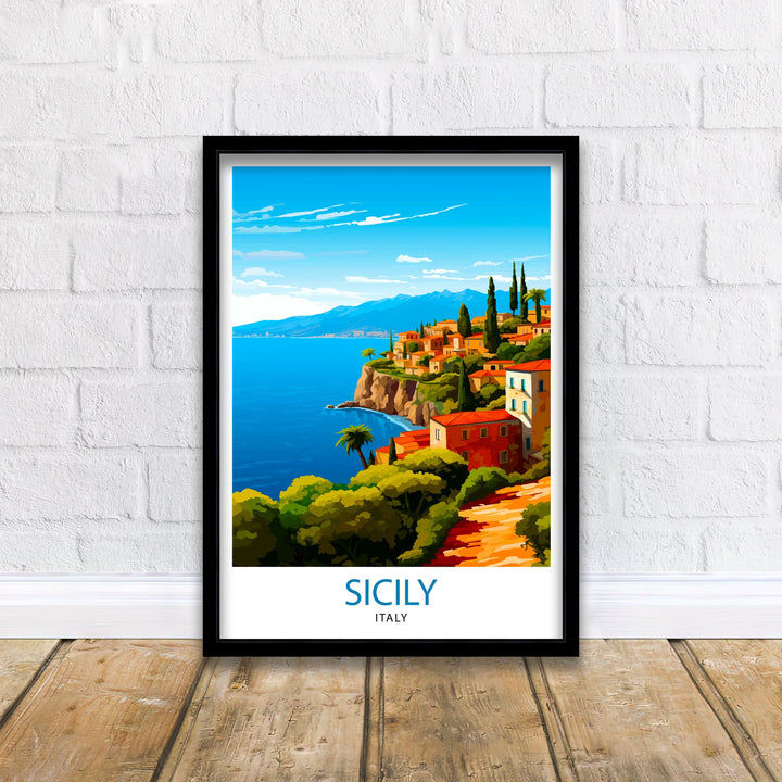 Sicily Travel Poster Sicily