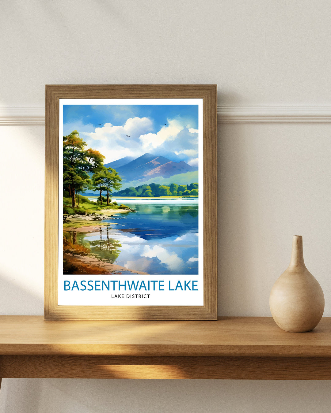 Bassenthwaite Lake Lake District Travel Poster Lake District