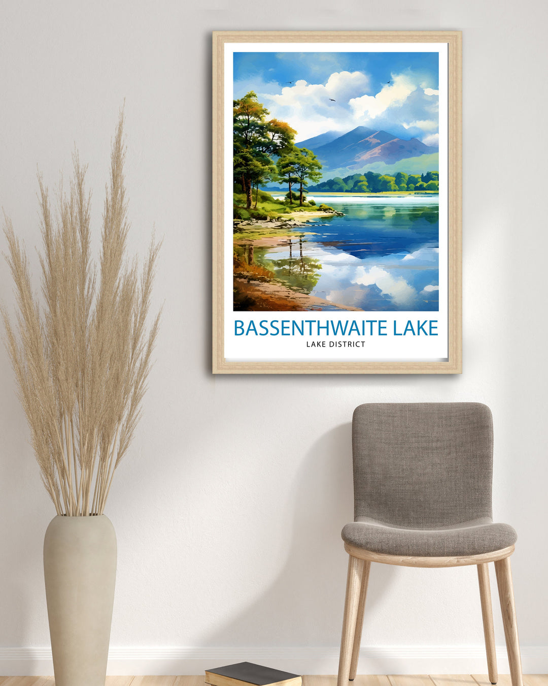 Bassenthwaite Lake Lake District Travel Poster Lake District