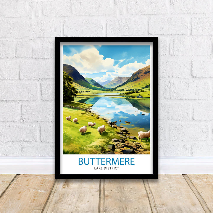 Buttermere Lake District Travel Poster Buttermere