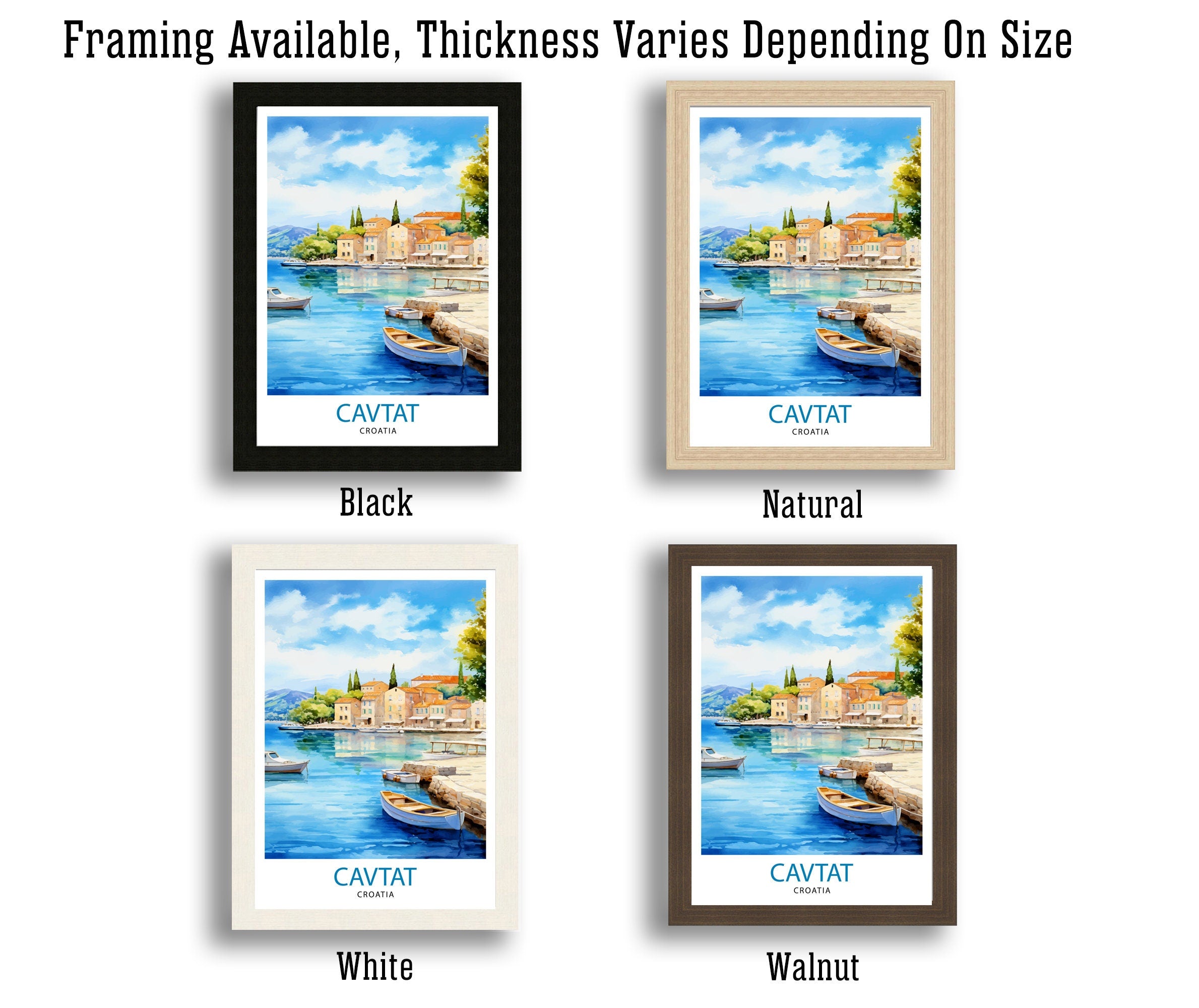 Cavtat Croatia Travel Print Cavtat Wall Art Cavtat Illustration Croatia Travel Poster Cavtat Home Decor Cavtat Gift