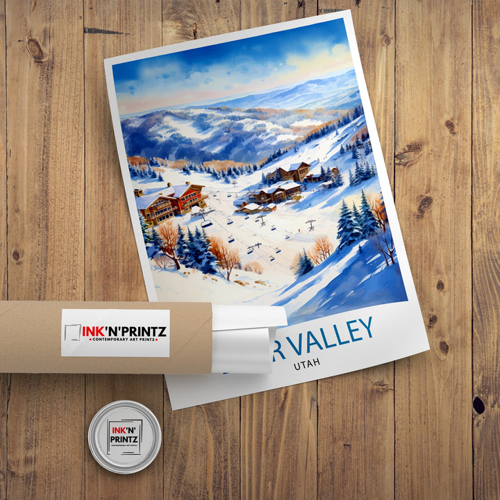 Deer Valley Ski Resort Print Deer Valley Ski Decor Deer Valley Poster Deer Valley Art Print Deer Valley Wall Art Gift for Deer Valley Skiers