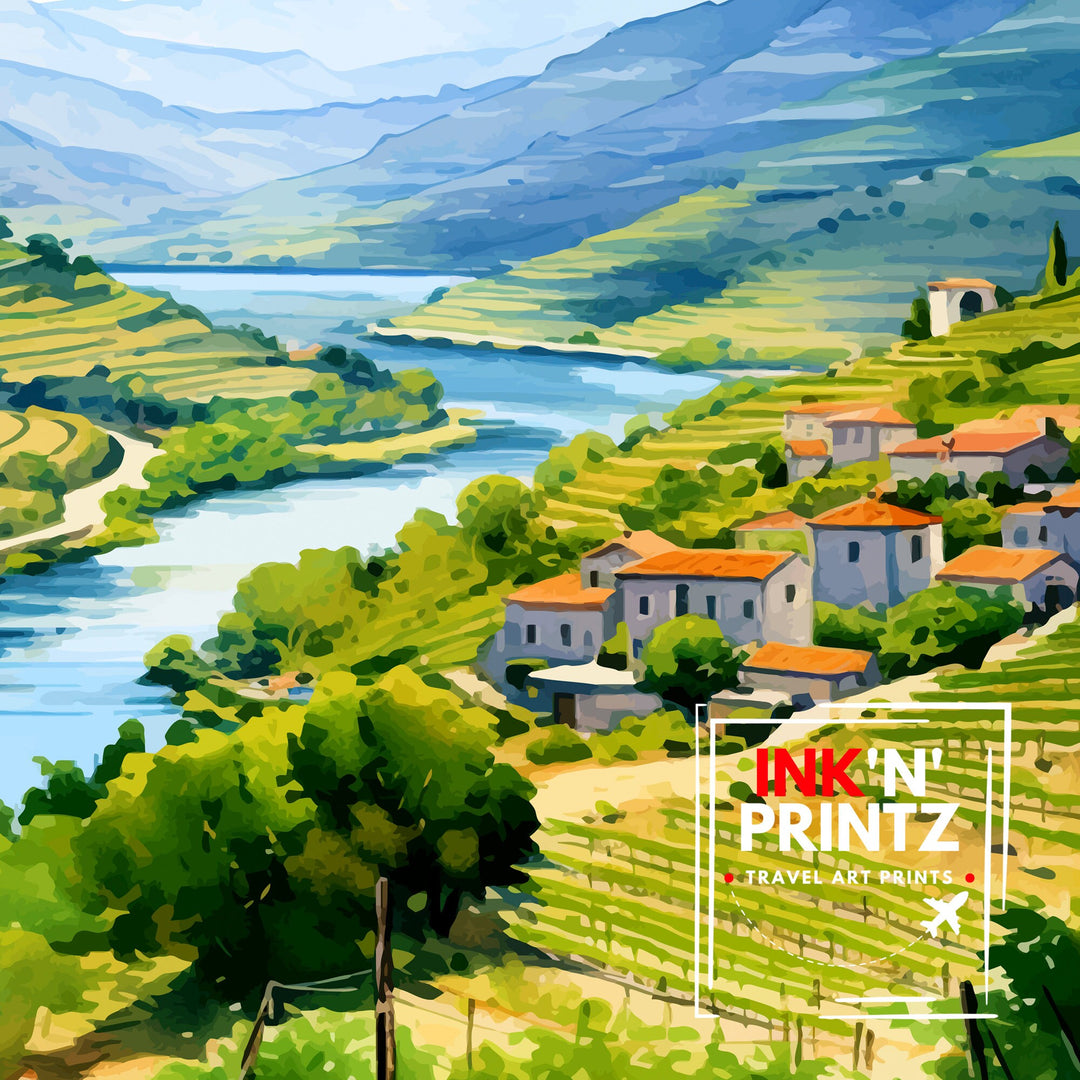Douro Valley Portugal Print Douro Valley Decor Douro Valley Poster Douro Valley Art Douro Valley Wall Art Gift for Douro Fans Douro Valley
