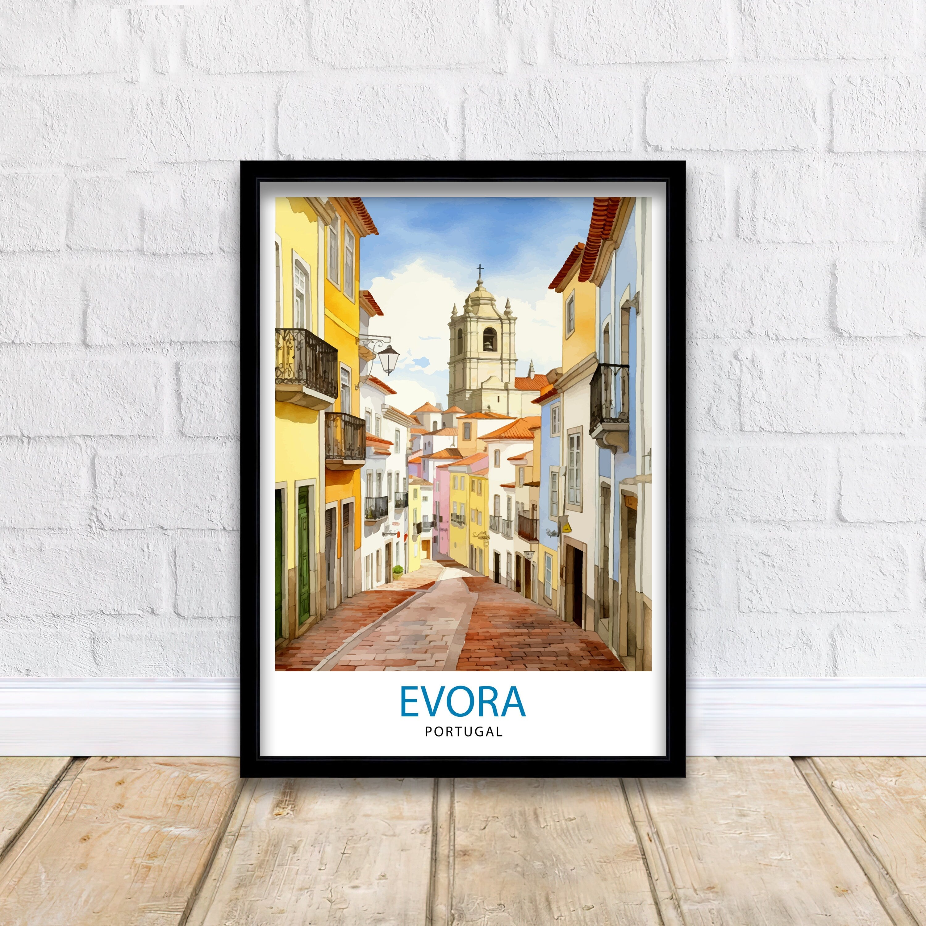 Evora Portugal Print Evora Decor Evora Poster Evora Art Evora Wall Art Gift for Evora Admirers Evora Home Decor