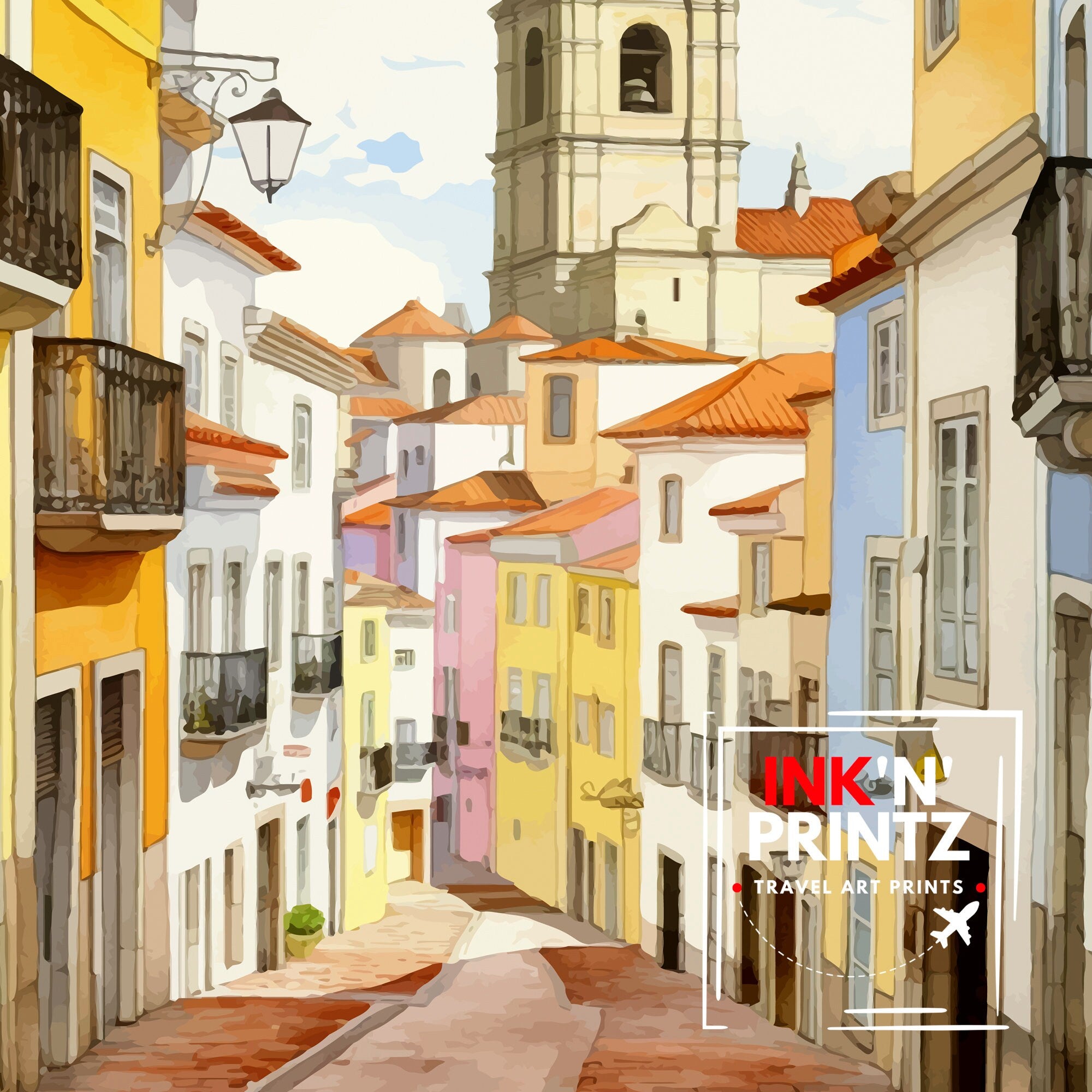Evora Portugal Print Evora Decor Evora Poster Evora Art Evora Wall Art Gift for Evora Admirers Evora Home Decor