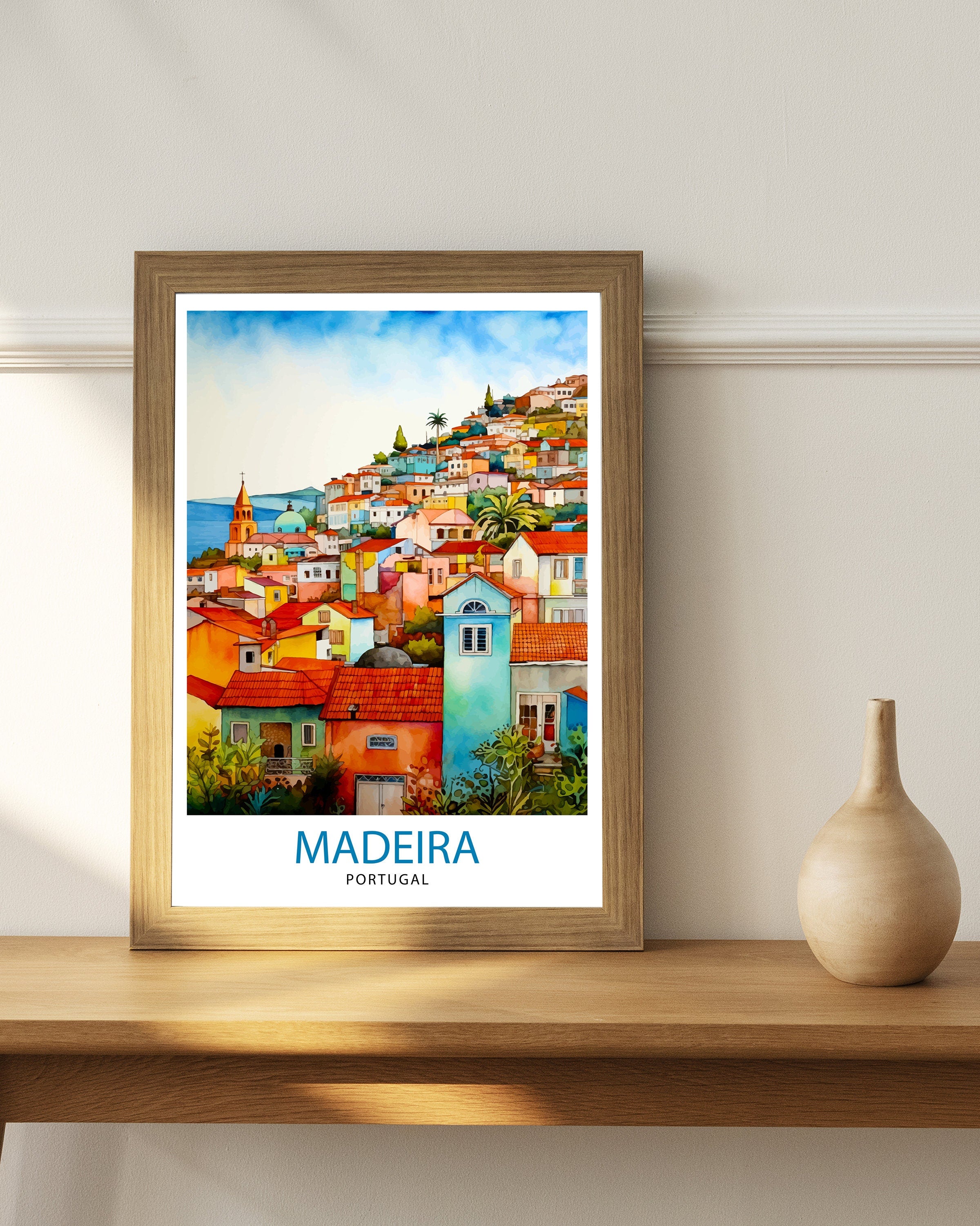 Madeira Portugal Print Madeira Decor Madeira Poster Madeira Art Madeira Wall Art Gift for Madeira Lovers Madeira Home Decor