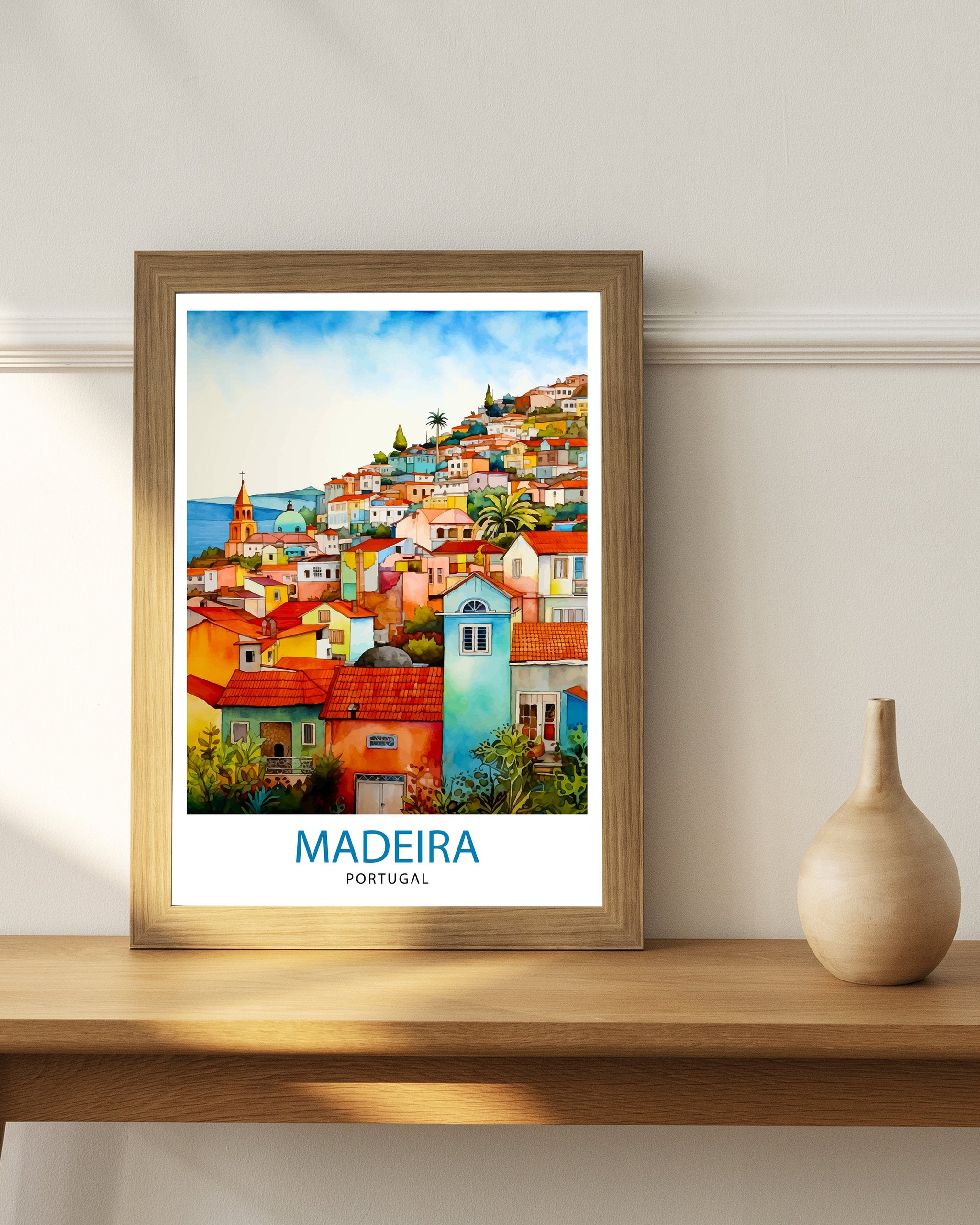 Madeira Portugal Print Madeira Decor Madeira Poster Madeira Art Madeira Wall Art Gift for Madeira Lovers Madeira Home Decor