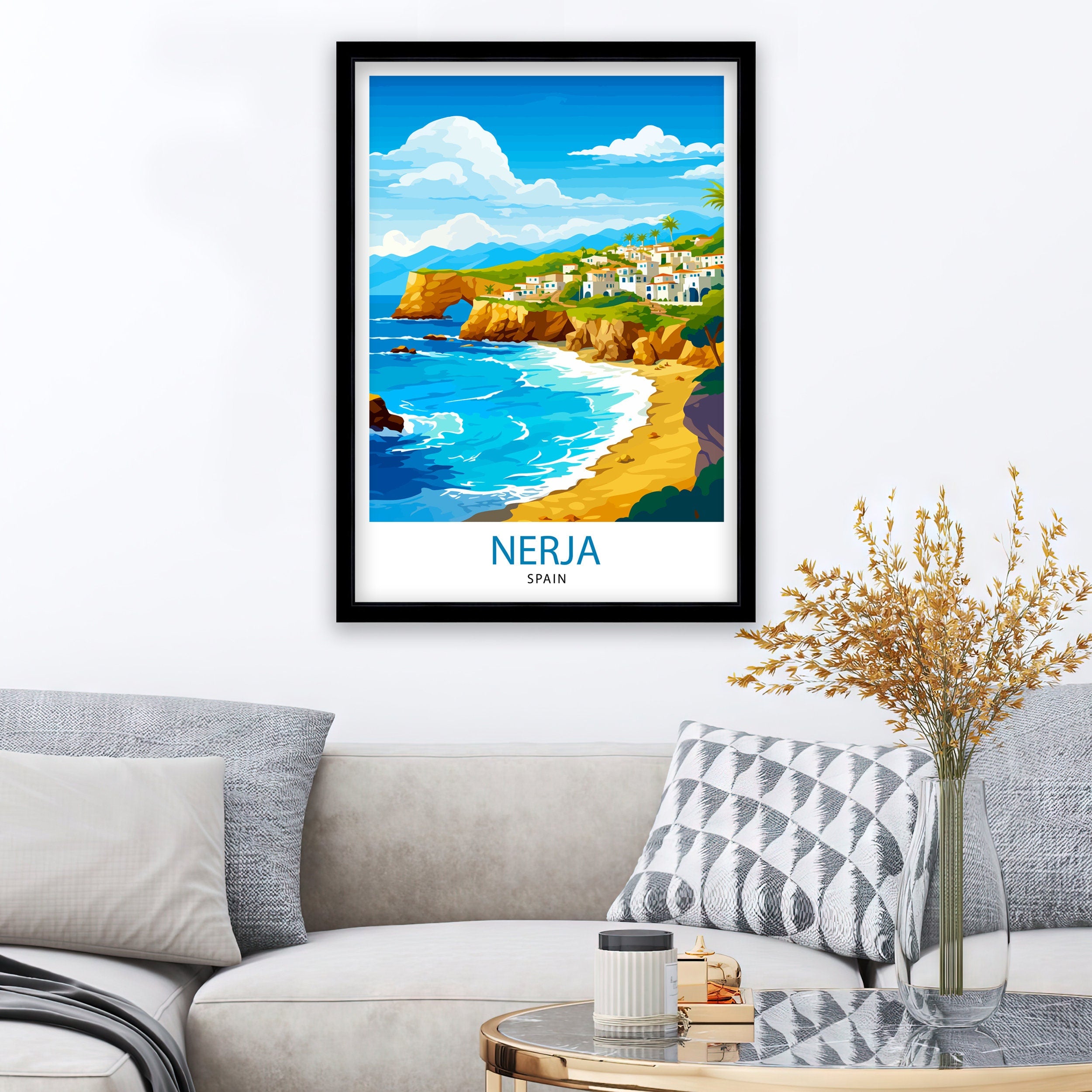Nerja Spain Print Nerja Decor Nerja Poster Nerja Art Nerja Wall Art Gift for Nerja Enthusiasts Nerja Home Decor