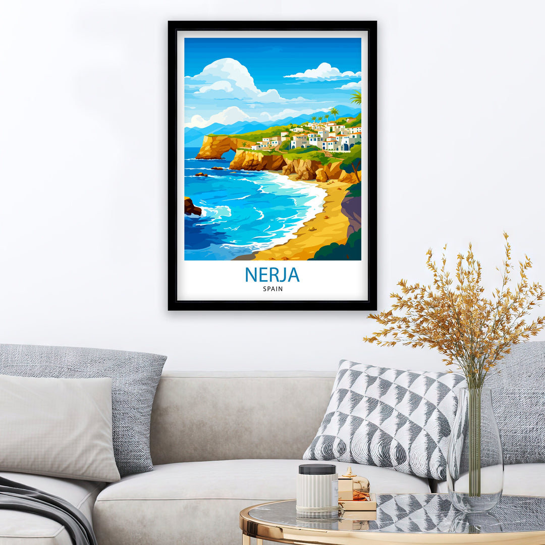 Nerja Spain Print Nerja Decor Nerja Poster Nerja Art Nerja Wall Art Gift for Nerja Enthusiasts Nerja Home Decor