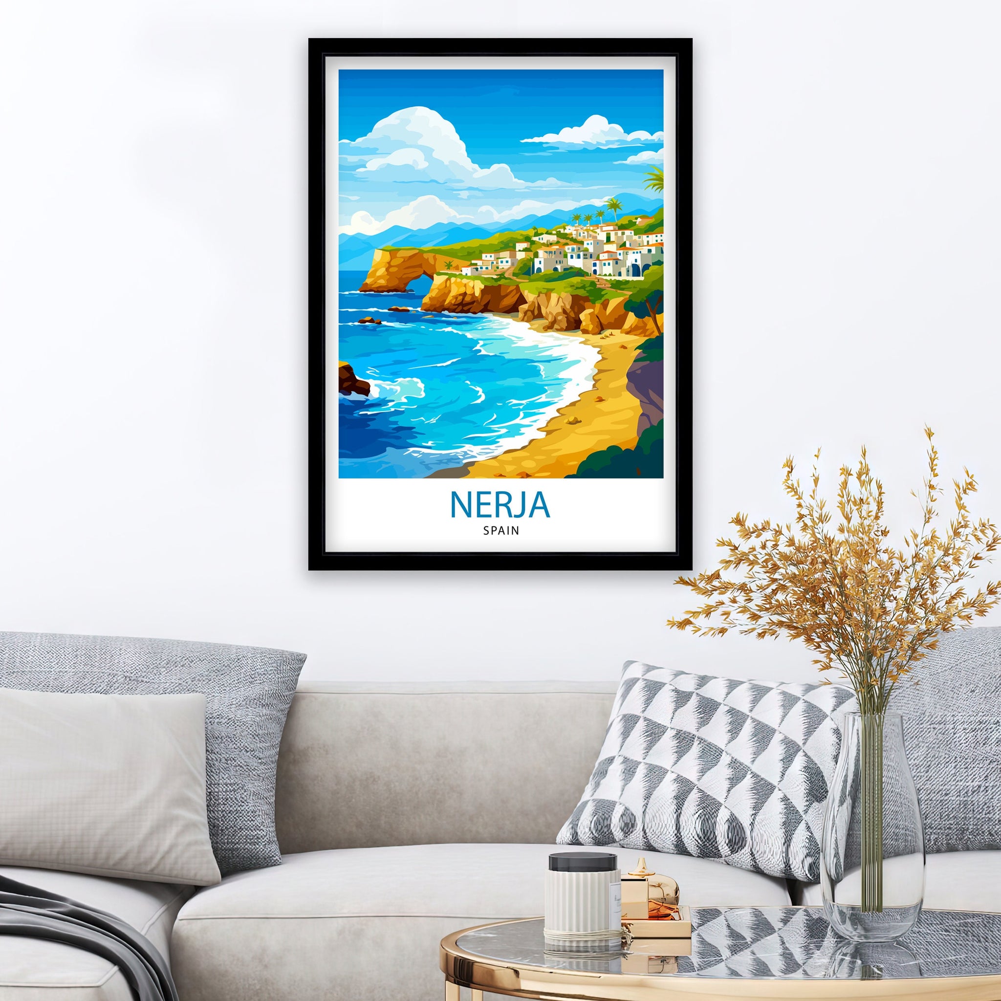 Nerja Spain Print Nerja Decor Nerja Poster Nerja Art Nerja Wall Art Gift for Nerja Enthusiasts Nerja Home Decor