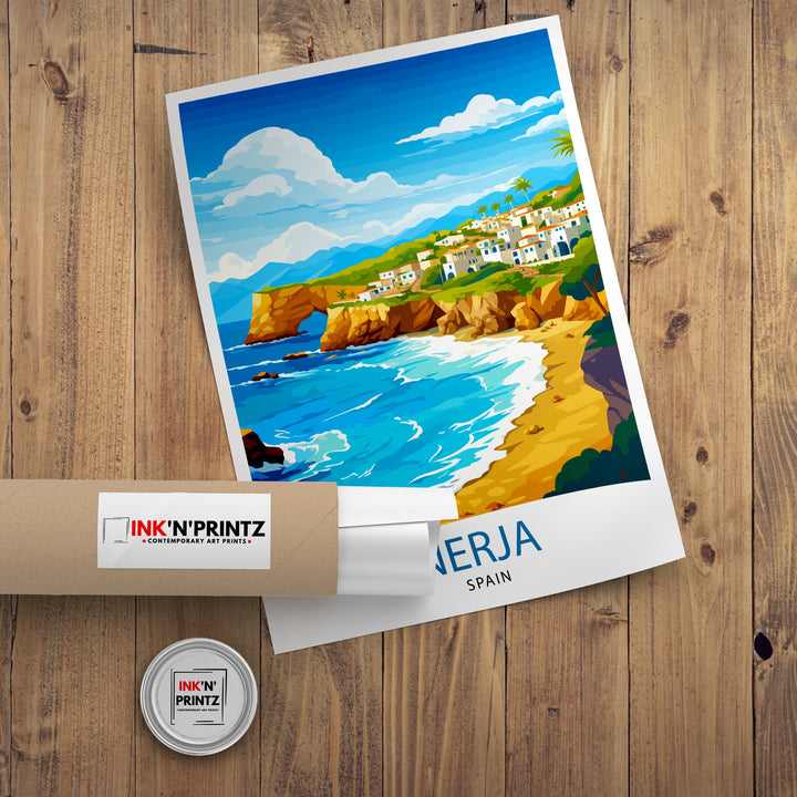 Nerja Spain Print Nerja Decor Nerja Poster Nerja Art Nerja Wall Art Gift for Nerja Enthusiasts Nerja Home Decor
