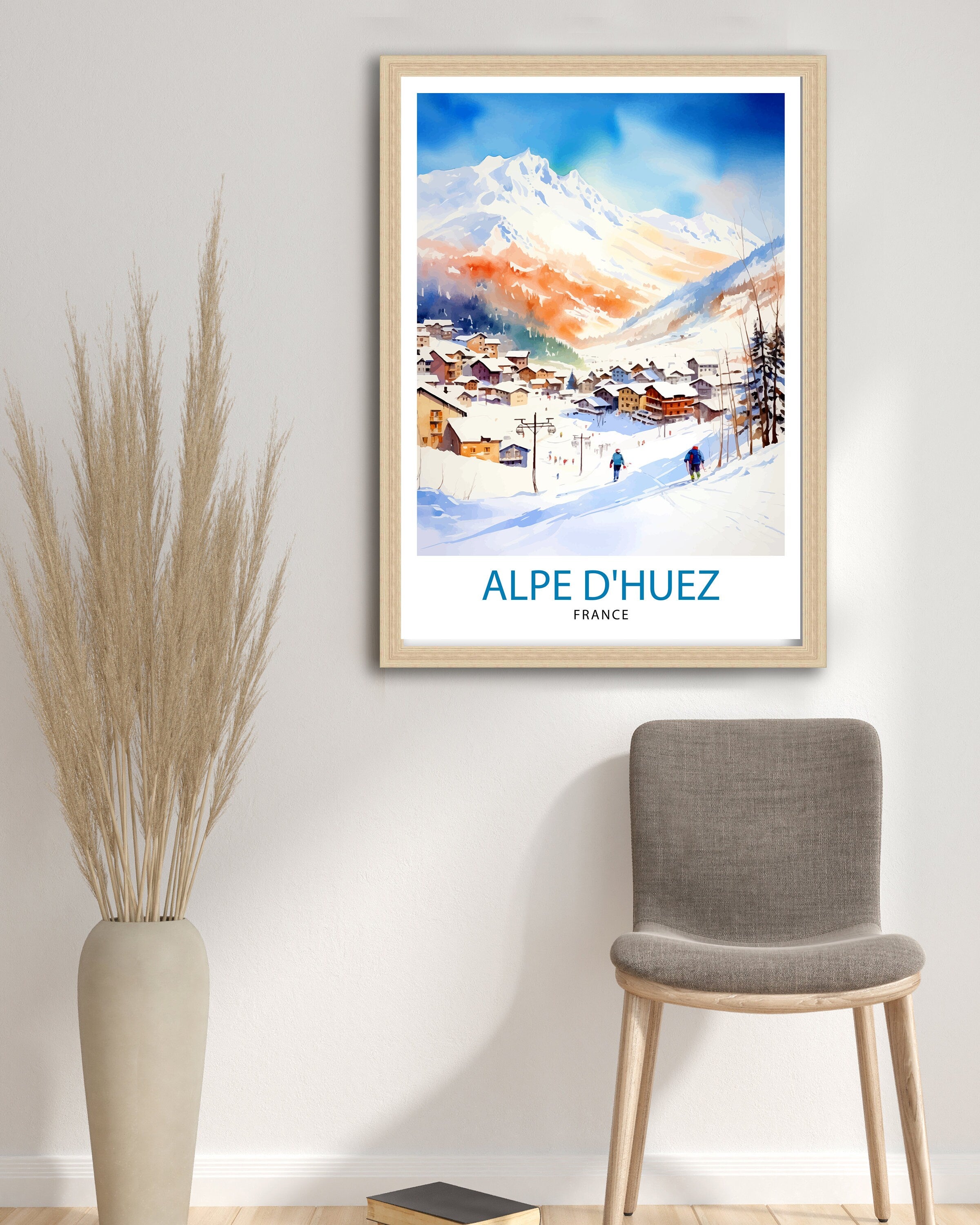 Alpe d'Huez Print Alpe d'Huez Decor Alpe d'Huez Poster Alpe d'Huez Art Alpe d'Huez Wall Art Gift for Skiing Fans Alpe d'Huez Home Decor