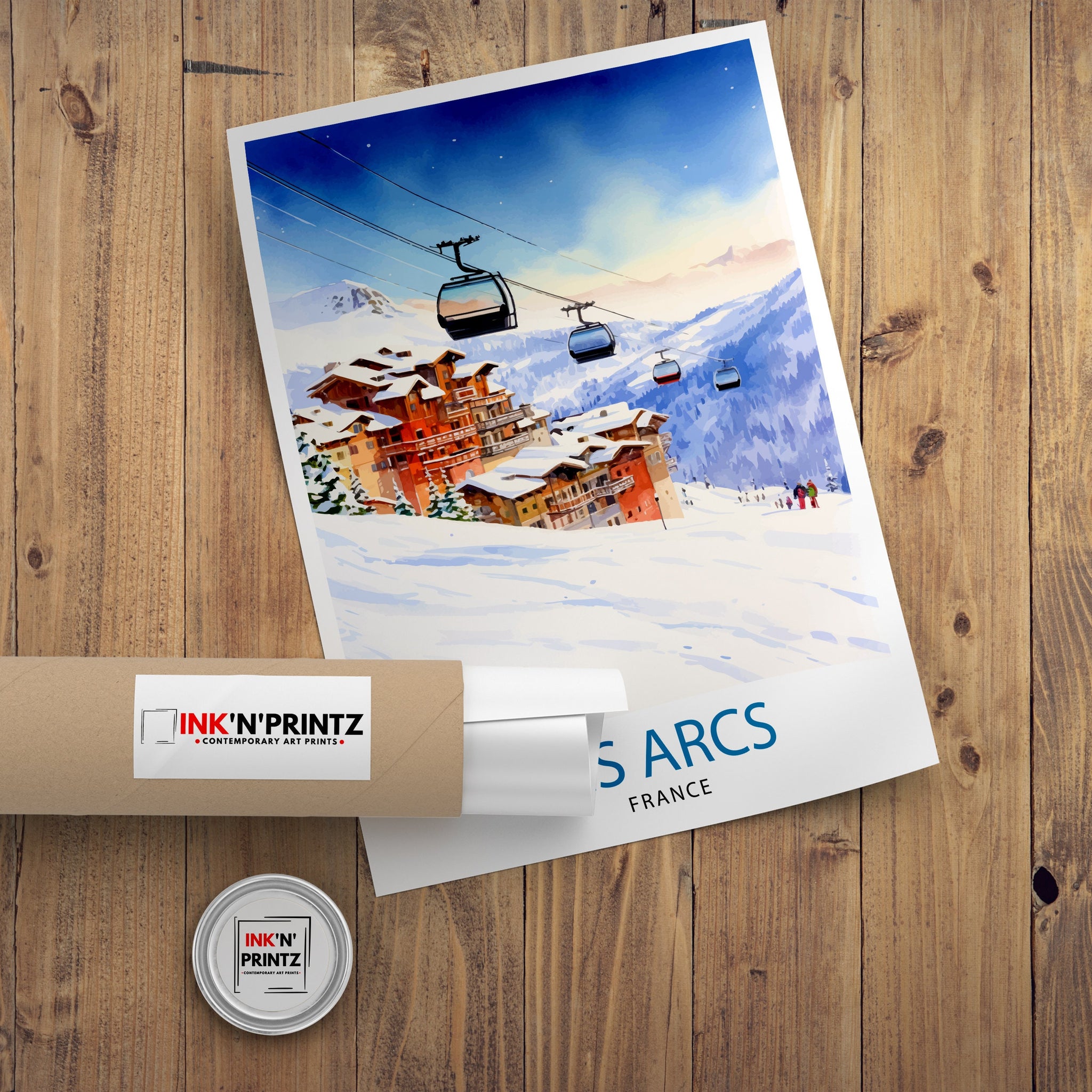 Les Arcs France Poster Les Arcs Decor Les Arcs Poster Les Arcs Art Les Arcs Wall Art Gift for Ski Lovers Les Arcs Home Decor