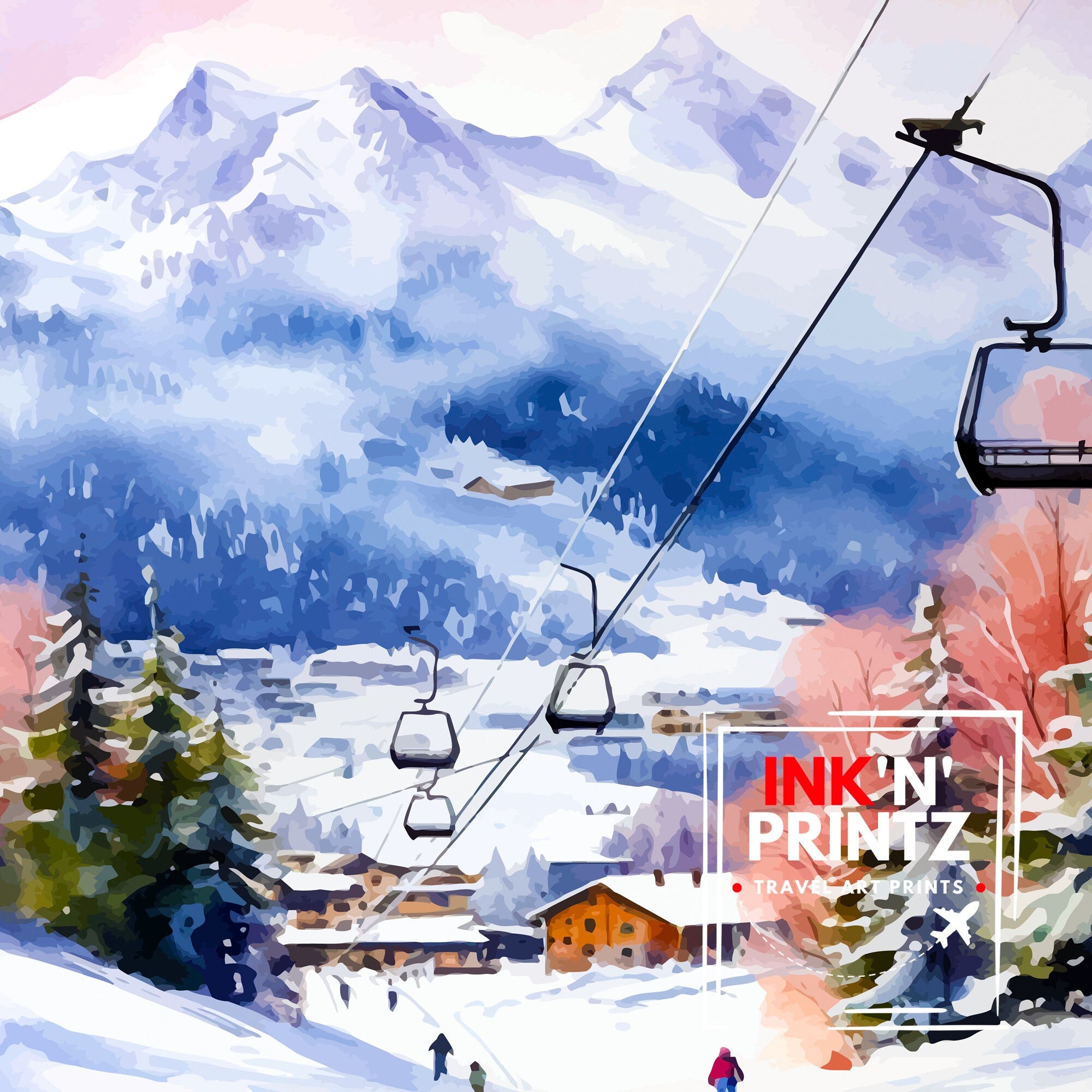 Mayrhofen Austria Print Mayrhofen Decor Mayrhofen Poster Mayrhofen Art Mayrhofen Wall Art Gift for Alpine Fans Mayrhofen Home Decor