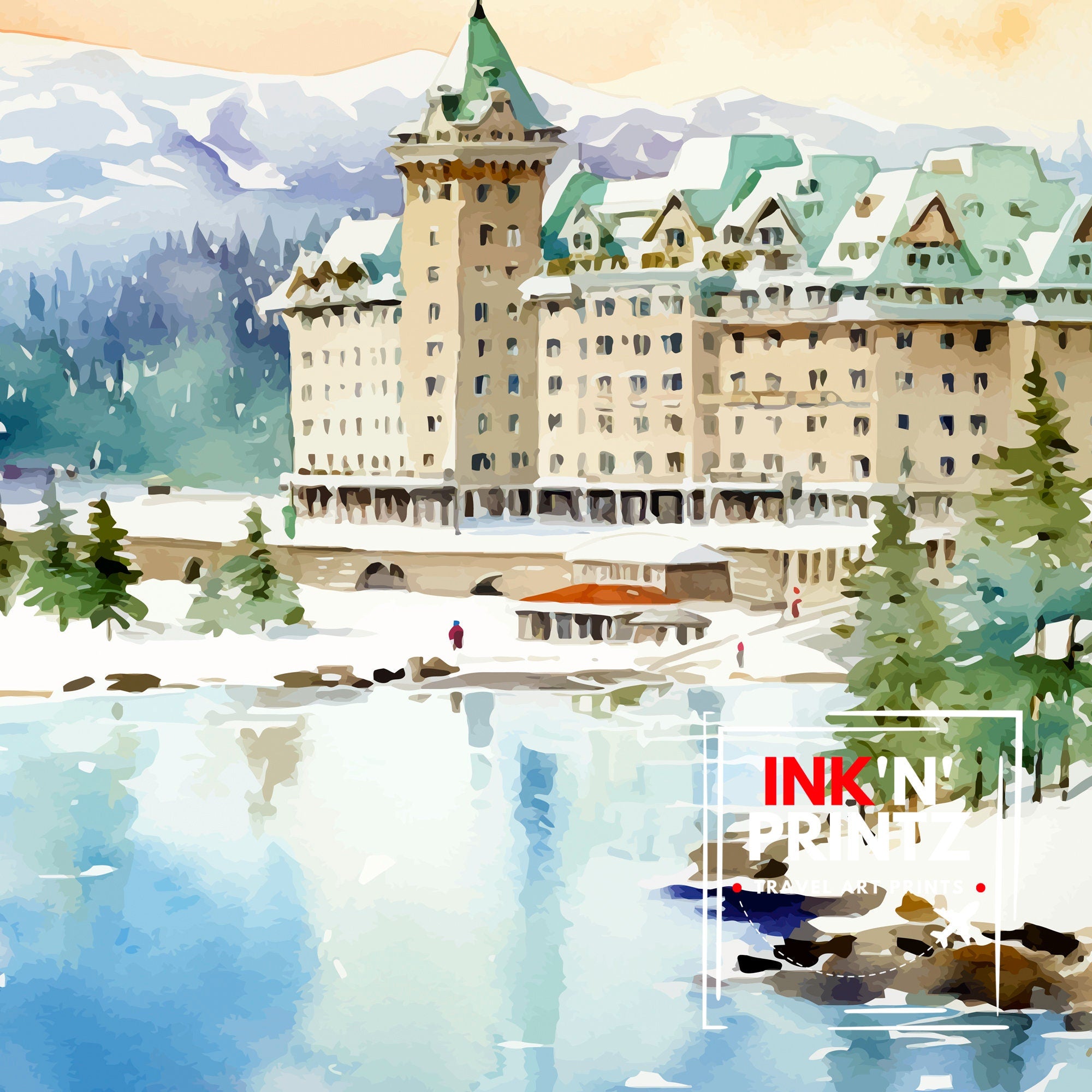 Saint Moritz Switzerland Print Saint Moritz Decor Saint Moritz Poster Saint Moritz Art Saint Moritz Wall Art Gift for Alpine Lovers Saint