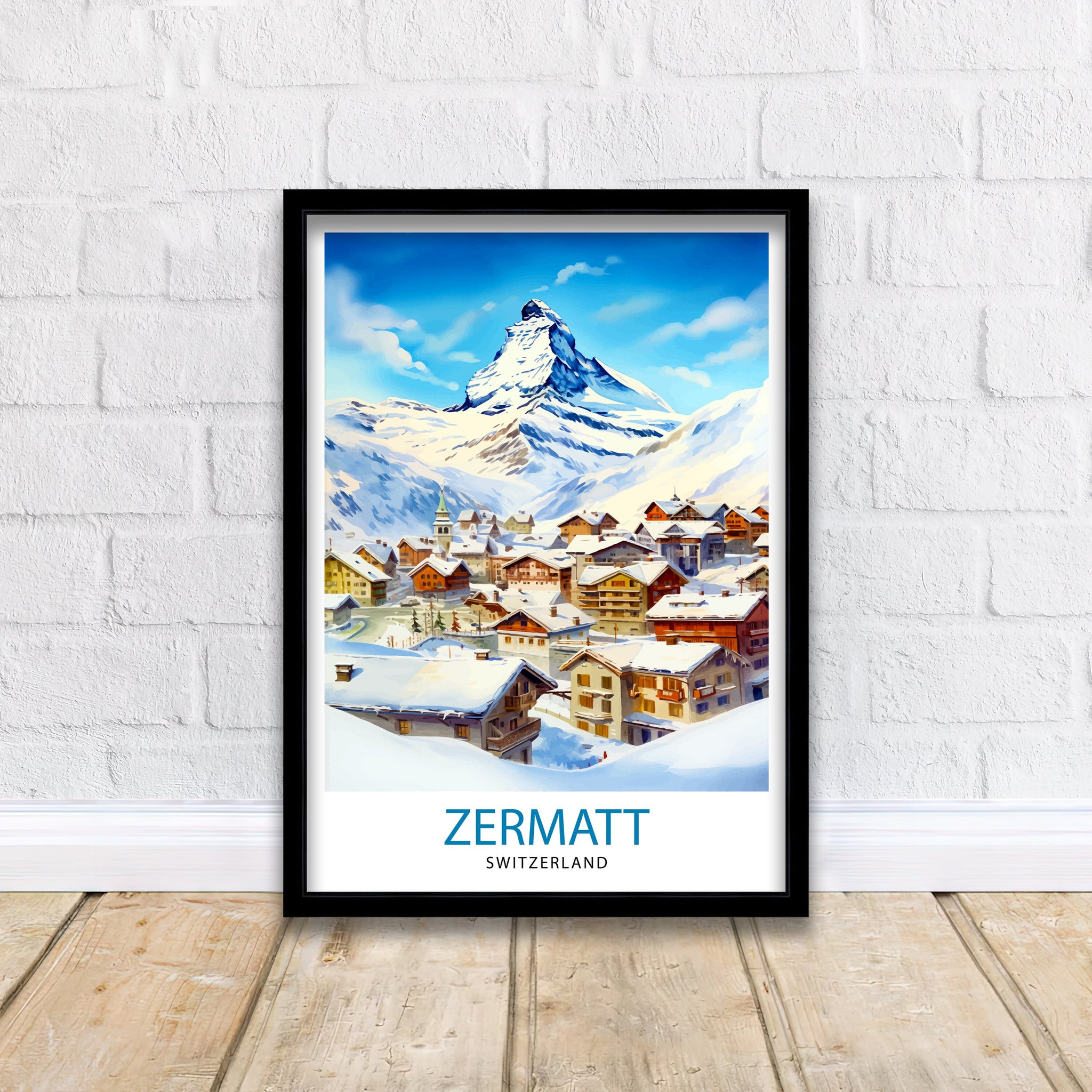 Zermatt Switzerland Print Zermatt Decor Zermatt Poster Zermatt Art Zermatt Wall Art Gift for Mountain Enthusiasts Zermatt Home Decor