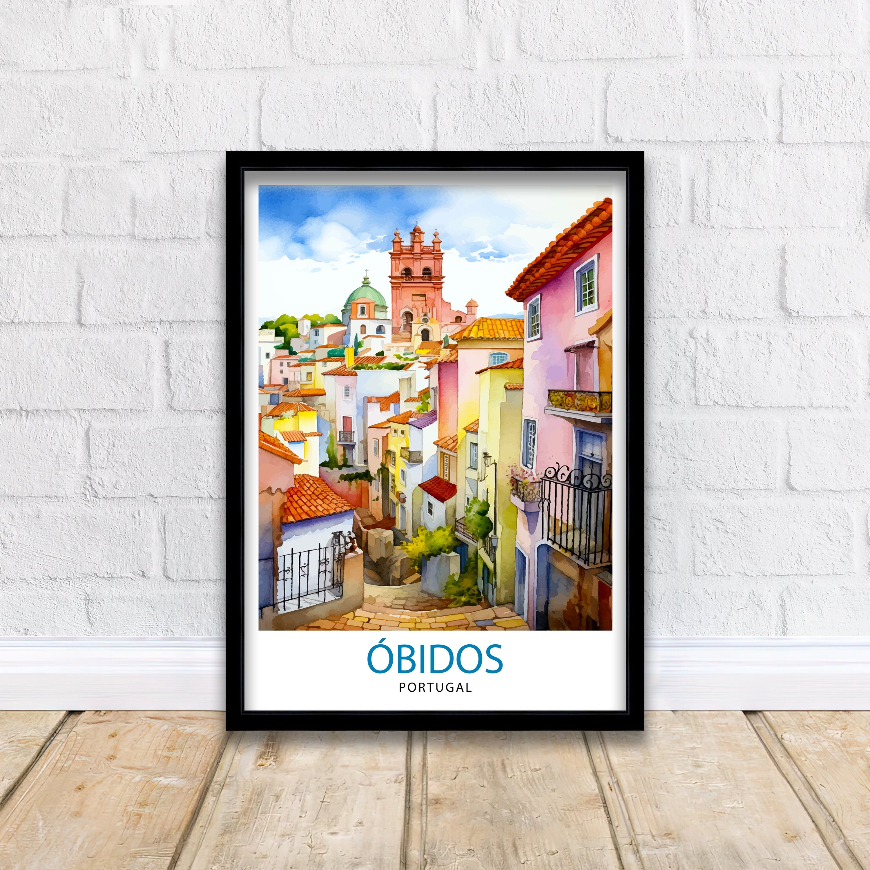 Óbidos Portugal Print Óbidos Decor Óbidos Poster Óbidos Art Óbidos Wall Art Gift for History Buffs Óbidos Home Decor