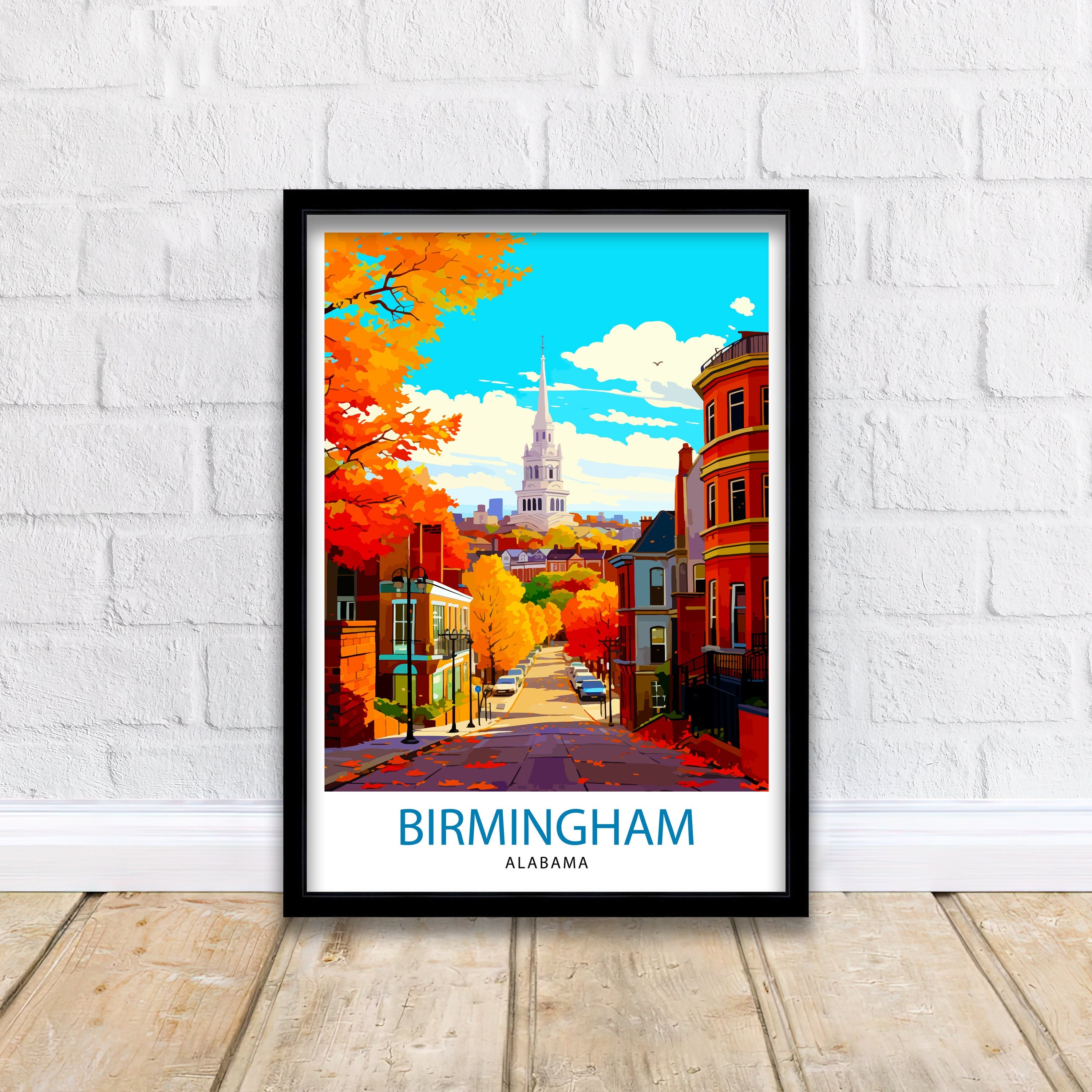 Birmingham Alabama Print| Birmingham Wall Decor Birmingham Poster Birmingham Art Print Birmingham Wall Art Gift for Birmingham