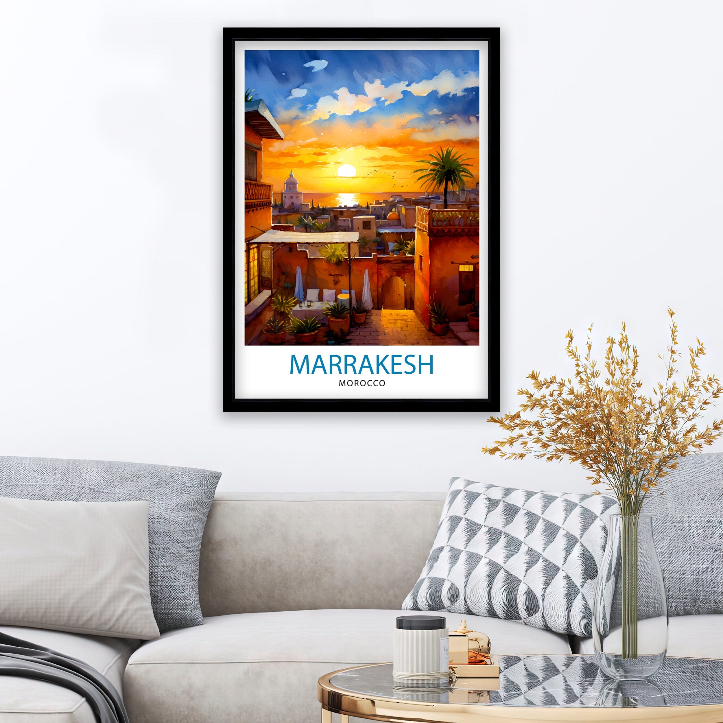 Marrakesh Travel Print | Marrakesh Poster | Morocco Print | Morocco | Marrakesh | Travel Poster | Marrakesh Wall Art | Morocco Poster