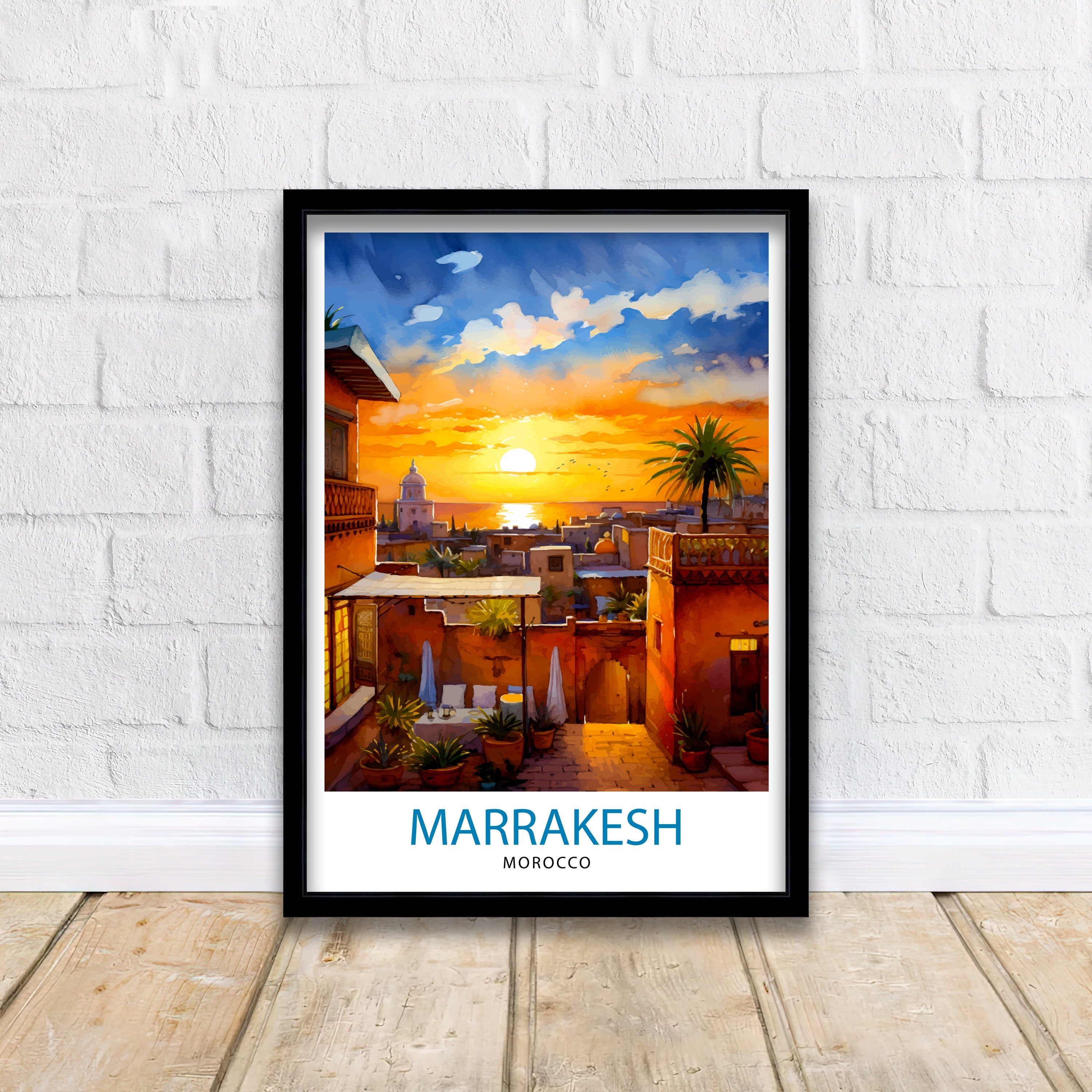 Marrakesh Travel Print | Marrakesh Poster | Morocco Print | Morocco | Marrakesh | Travel Poster | Marrakesh Wall Art | Morocco Poster