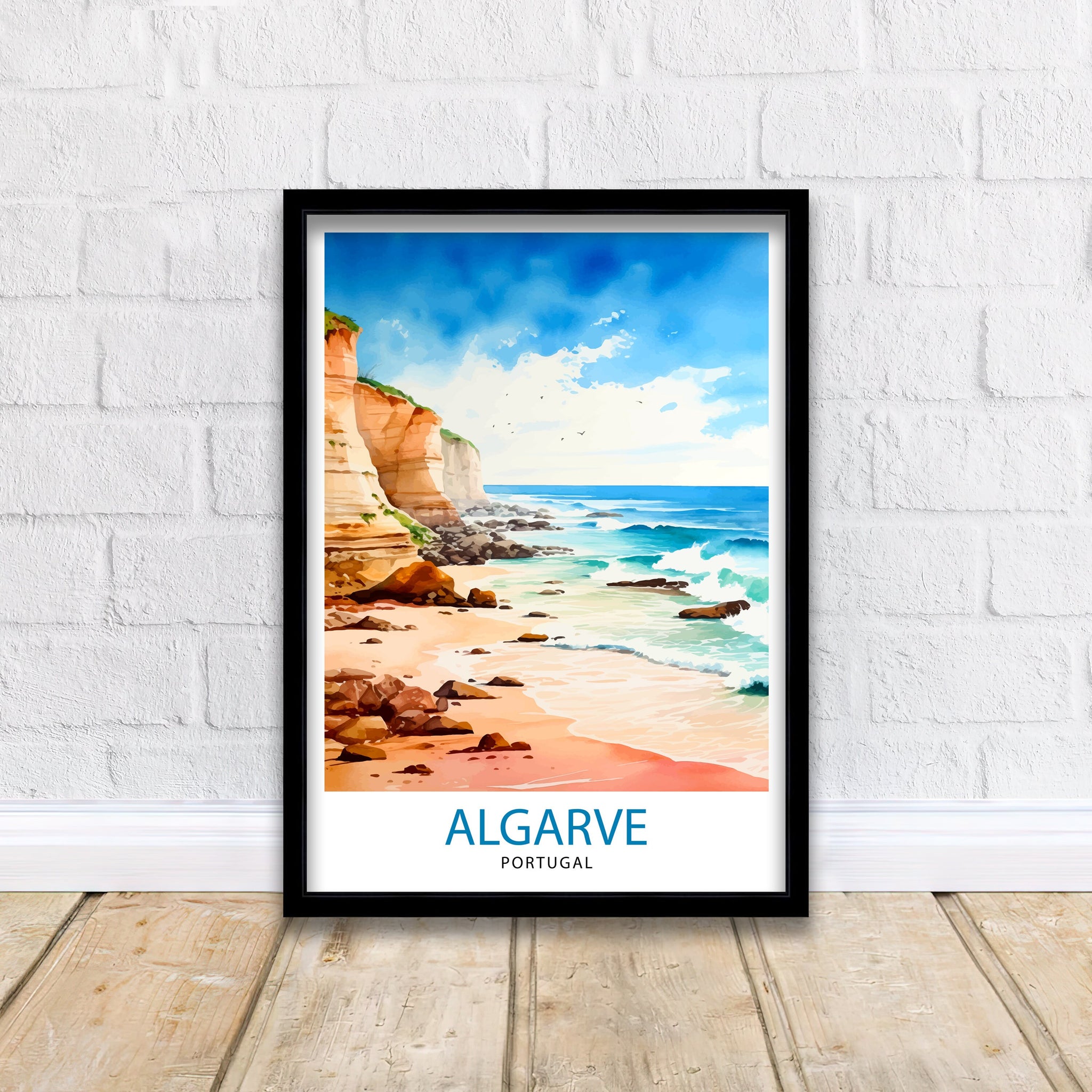 Algarve Portugal Travel Print Algarve Wall Decor Algarve Poster Portugal Travel Prints Algarve Art Print Algarve Illustration Algarve Wall
