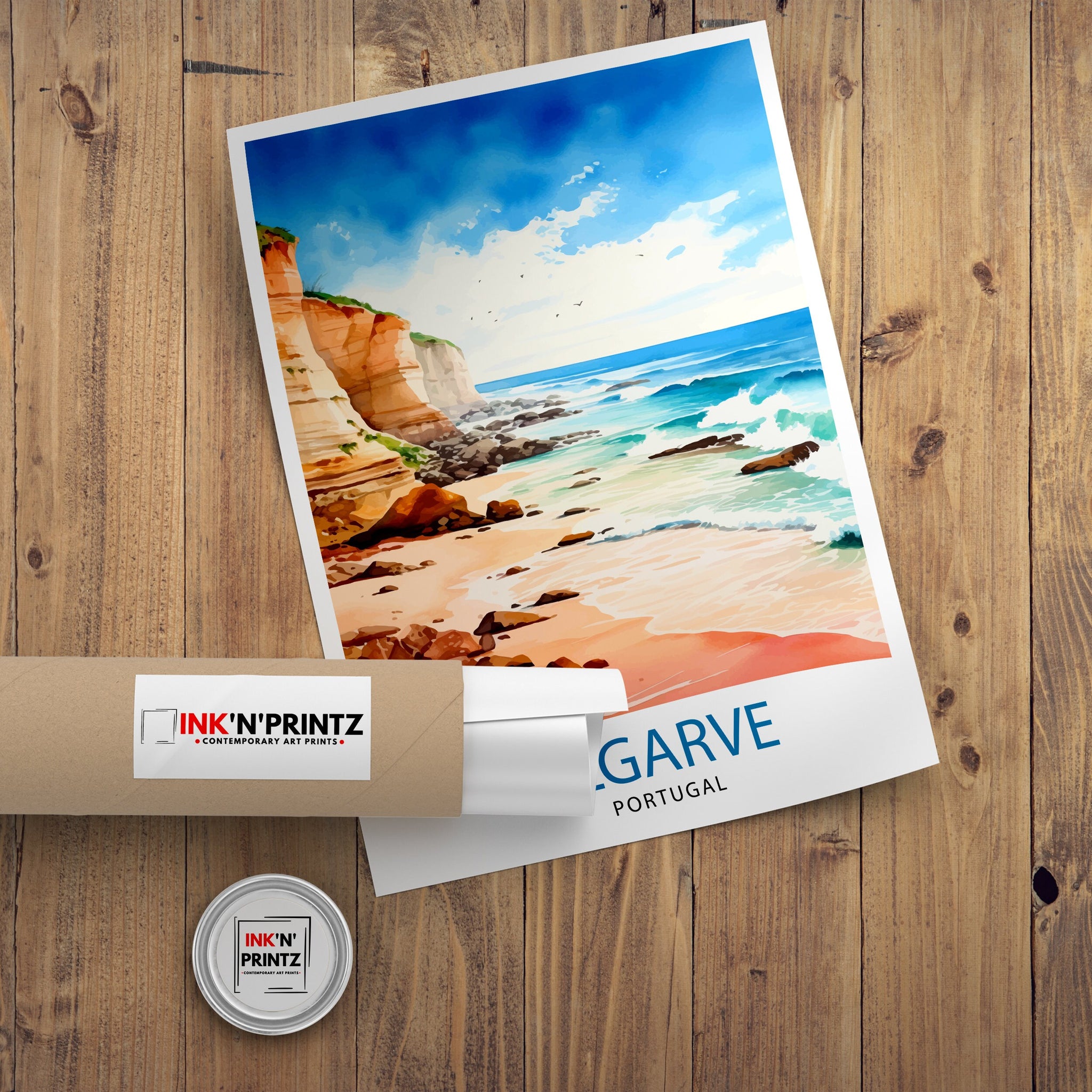 Algarve Portugal Travel Print Algarve Wall Decor Algarve Poster Portugal Travel Prints Algarve Art Print Algarve Illustration Algarve Wall