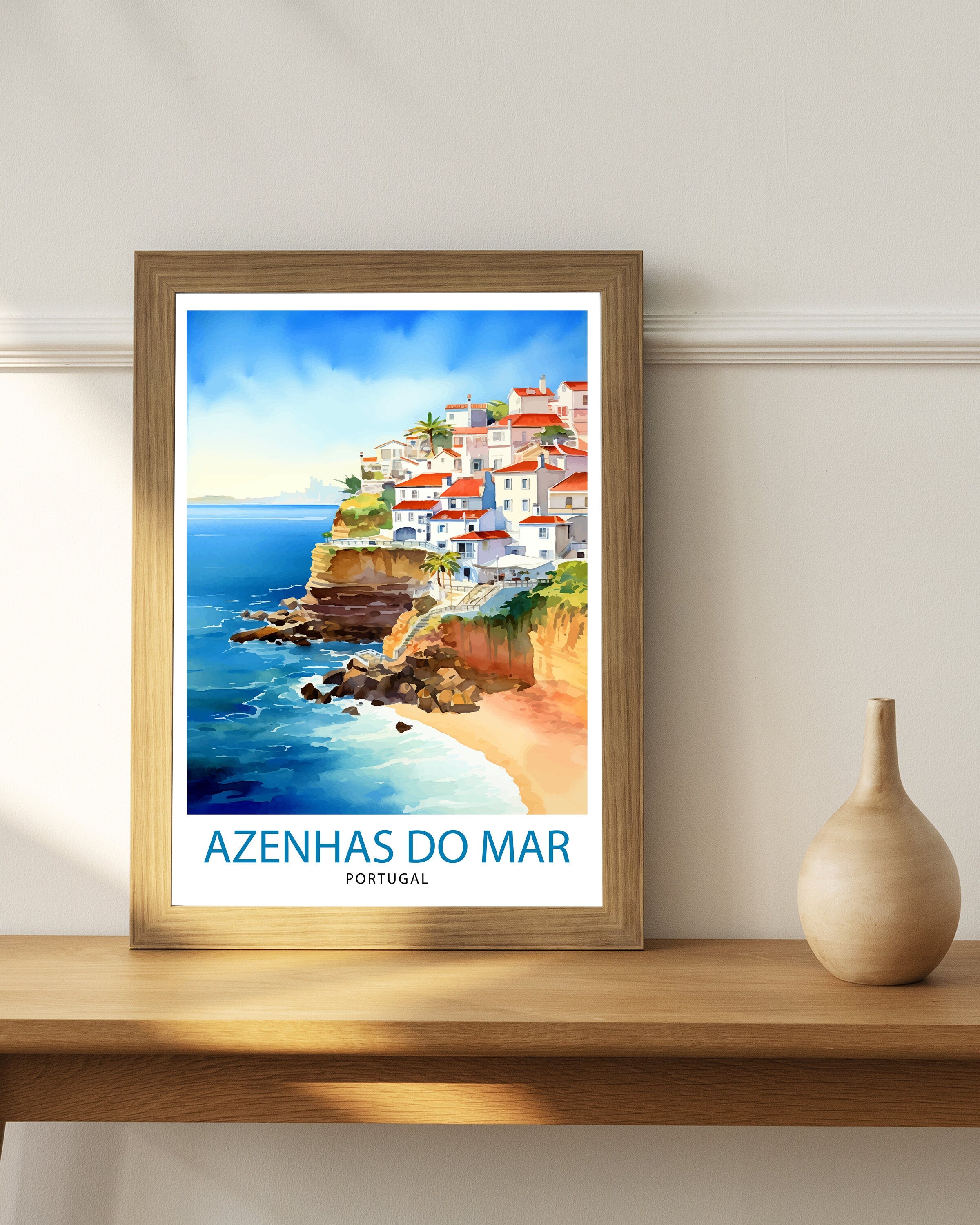 Azenhas do Mar Portugal Print Azenhas Decor Azenhas Poster Azenhas Art Azenhas Wall Art Gift for Coastal Lovers Azenhas Home Decor