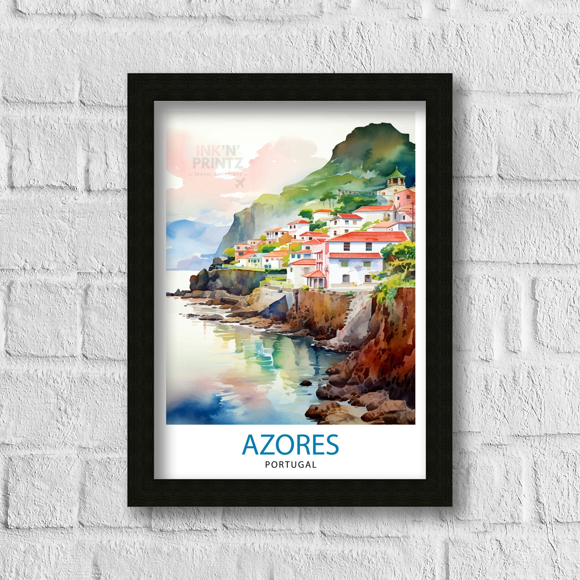 Azores Portugal Print Azores Decor Azores Poster Azores Art Azores Wall Art Gift for Nature Enthusiasts Azores Home Decor