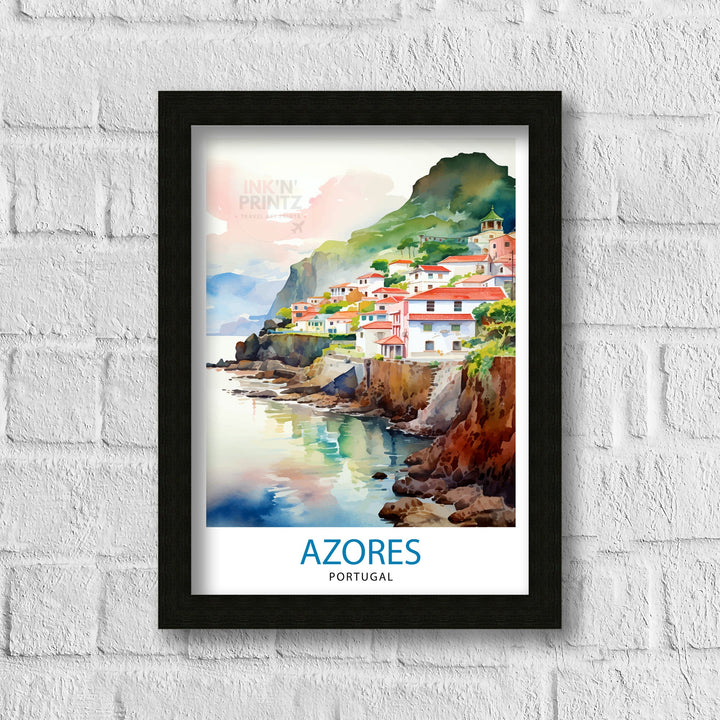 Azores Portugal Poster Azores Decor Azores Poster Azores Art Azores Wall Art Gift for Nature Enthusiasts Azores Home Decor