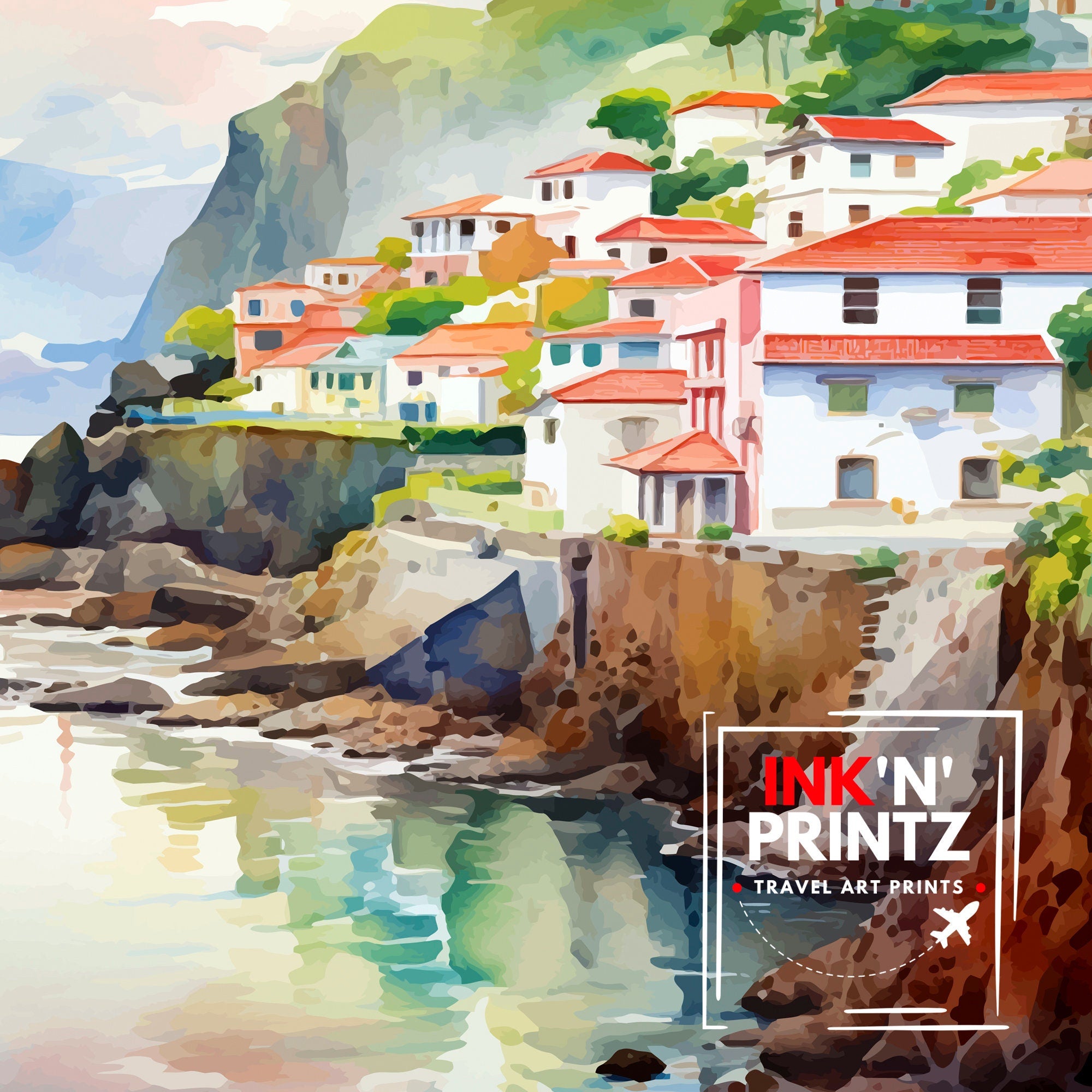 Azores Portugal Print Azores Decor Azores Poster Azores Art Azores Wall Art Gift for Nature Enthusiasts Azores Home Decor