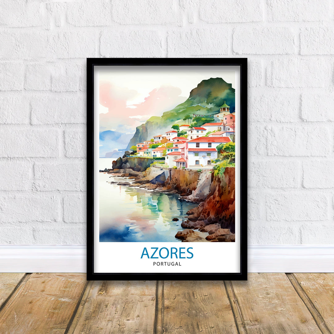 Azores Portugal Poster Azores Decor Azores Poster Azores Art Azores Wall Art Gift for Nature Enthusiasts Azores Home Decor