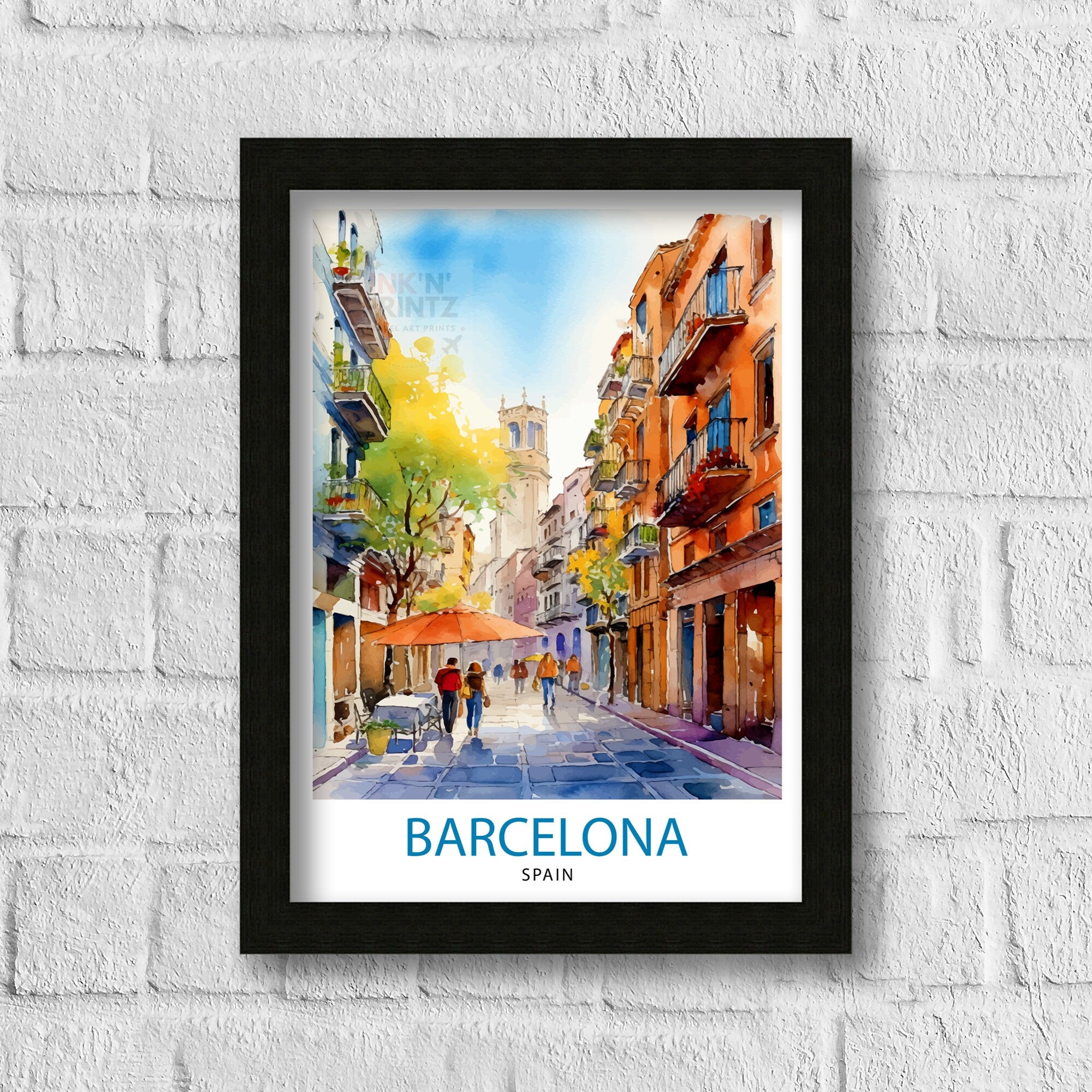 Barcelona Spain Travel Print Barcelona Wall Decor Barcelona Poster Spain Travel Prints Barcelona Art Print Barcelona