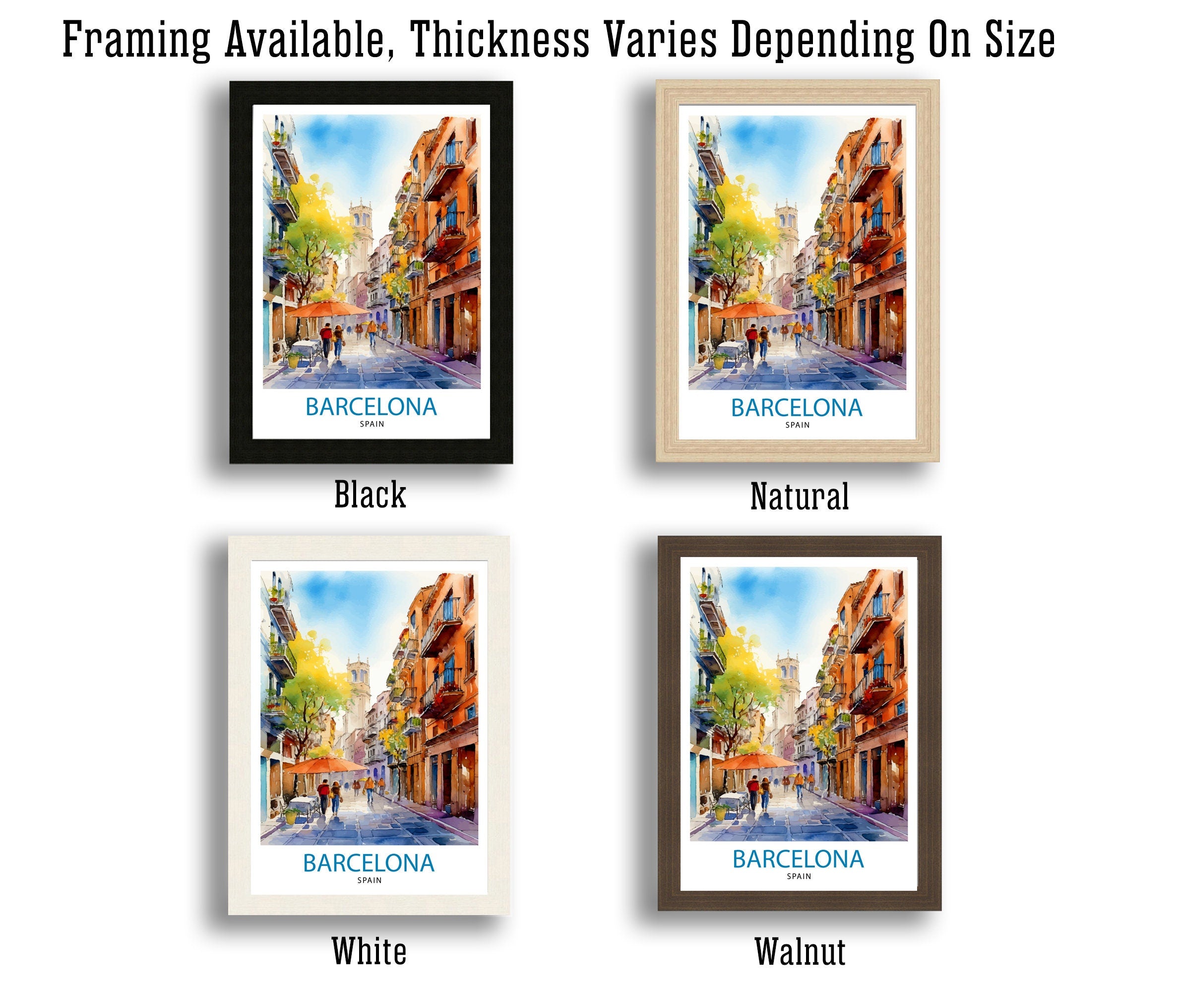 Barcelona Spain Travel Print Barcelona Wall Decor Barcelona Poster Spain Travel Prints Barcelona Art Print Barcelona