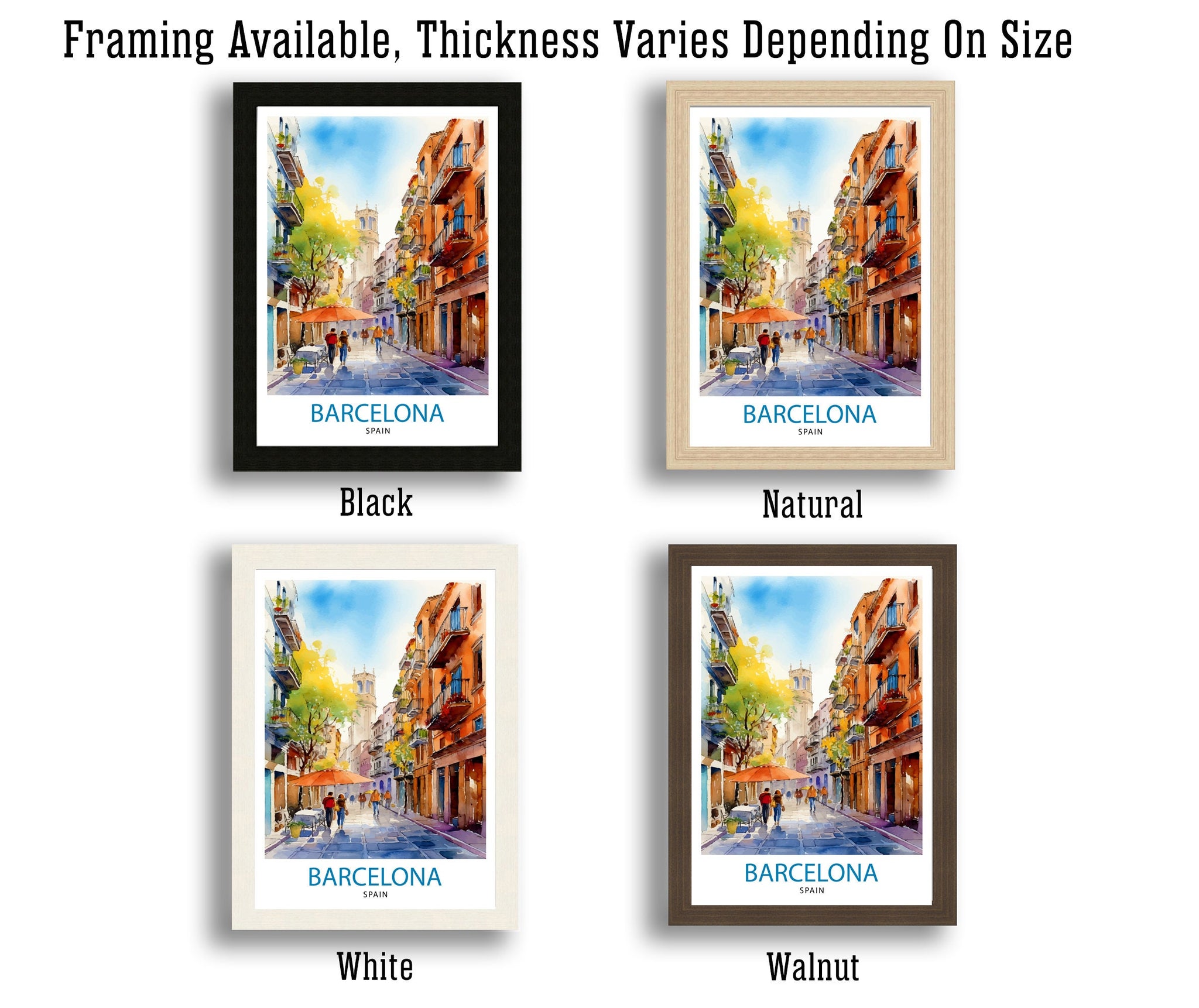 Barcelona Spain Travel Print Barcelona Wall Decor Barcelona Poster Spain Travel Prints Barcelona Art Print Barcelona