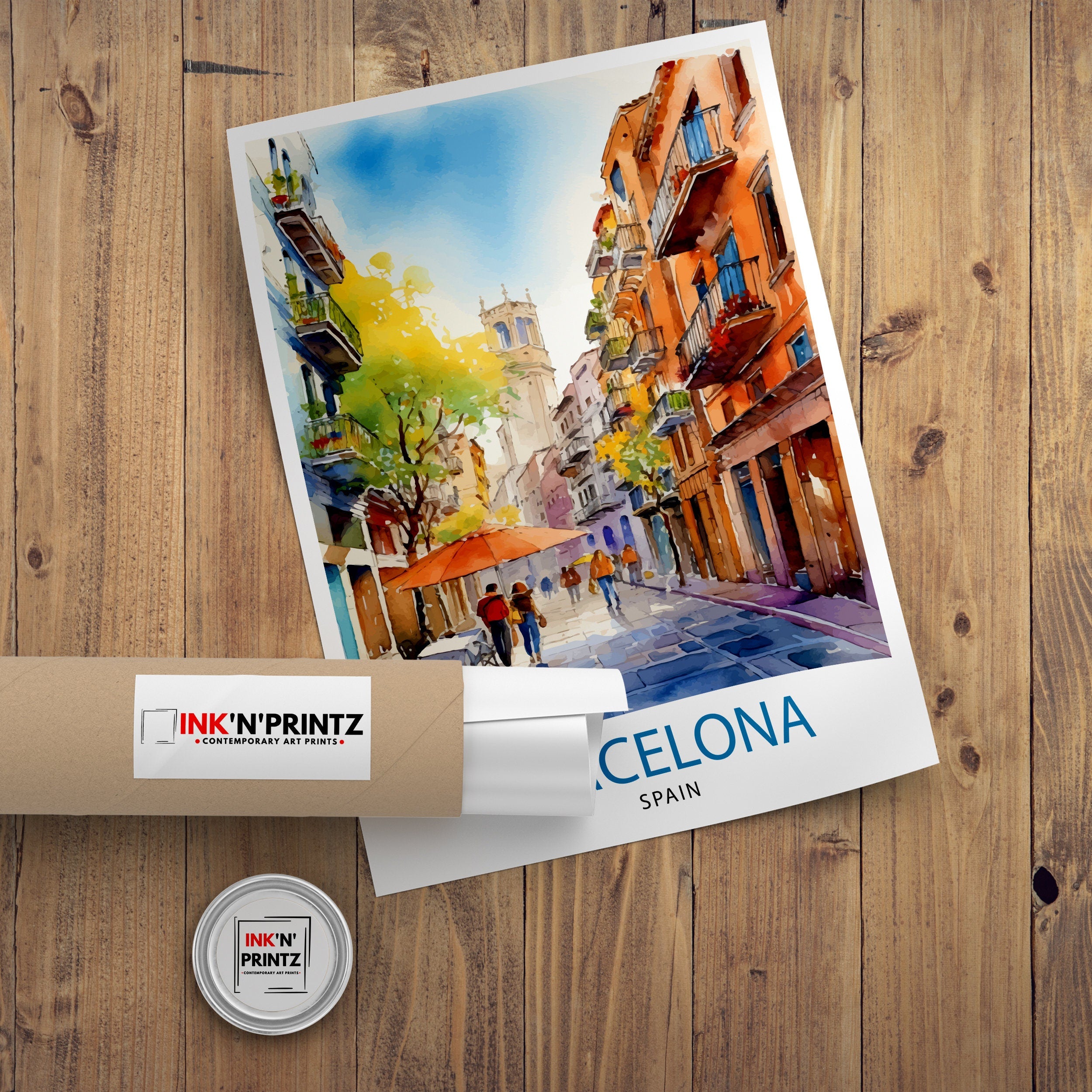 Barcelona Spain Travel Print Barcelona Wall Decor Barcelona Poster Spain Travel Prints Barcelona Art Print Barcelona