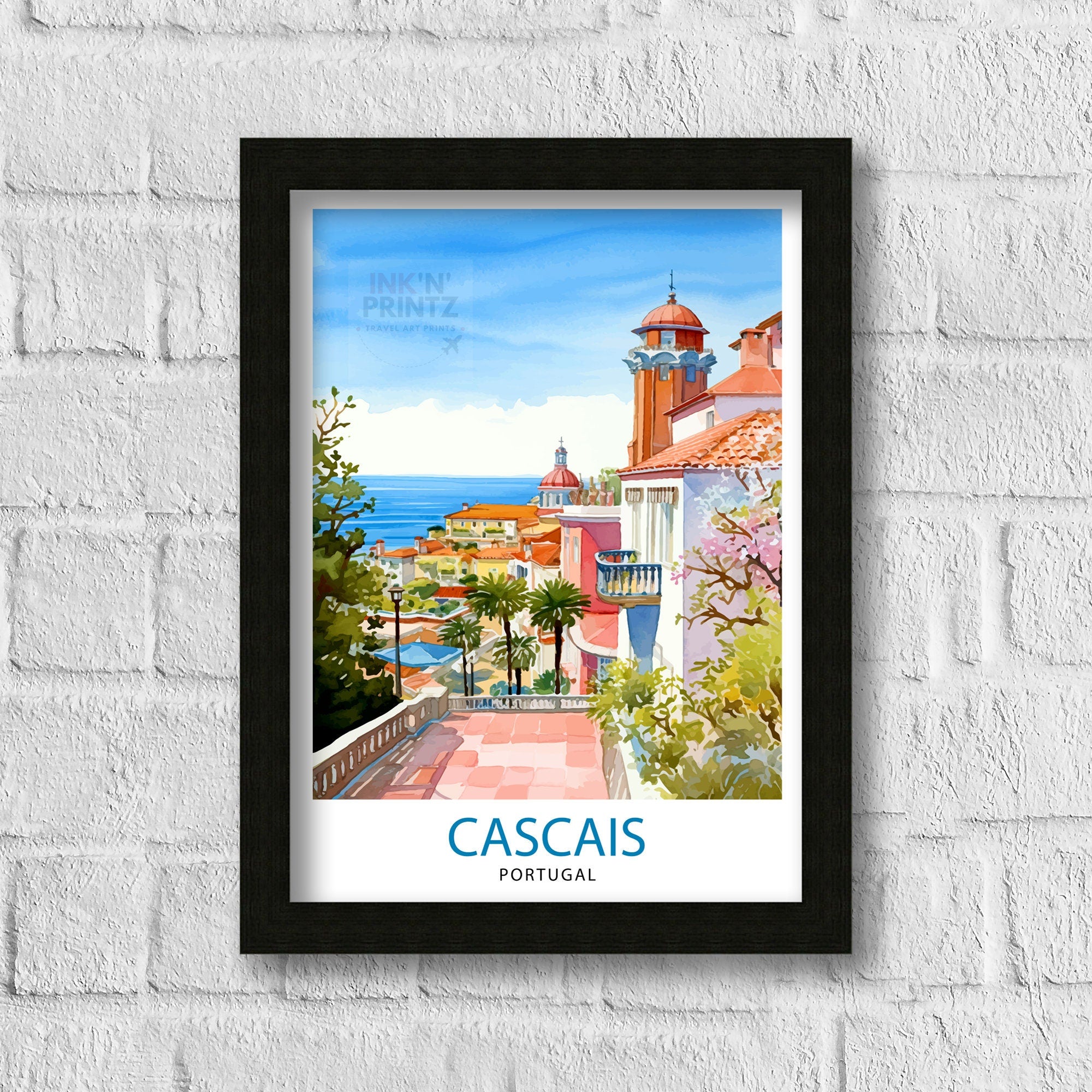 Cascais Portugal Print Cascais Decor Cascais Poster Cascais Art Cascais Wall Art Gift for Seaside Lovers Cascais Home Decor